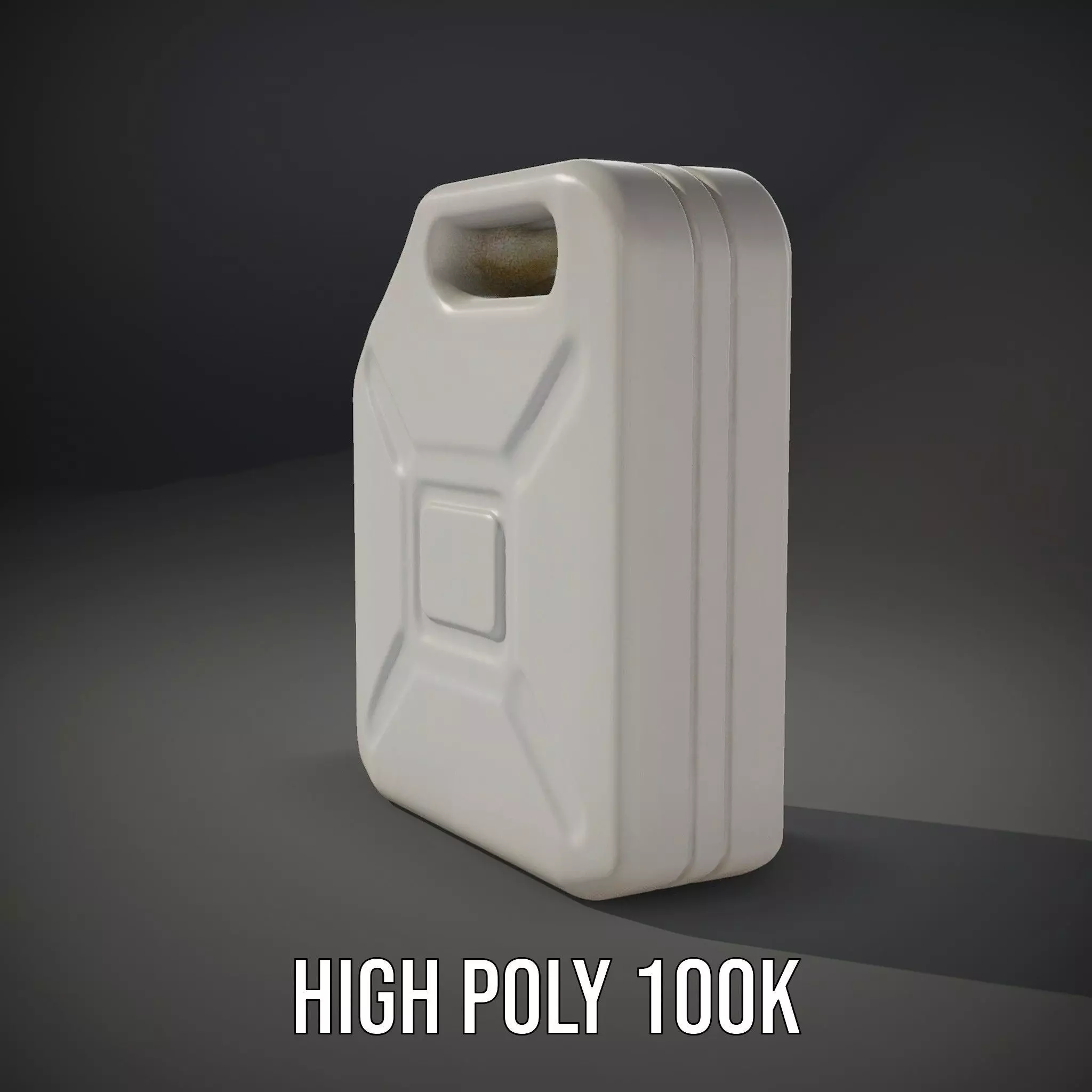 White Plastic Canister model pack Low-poly 3D model_10