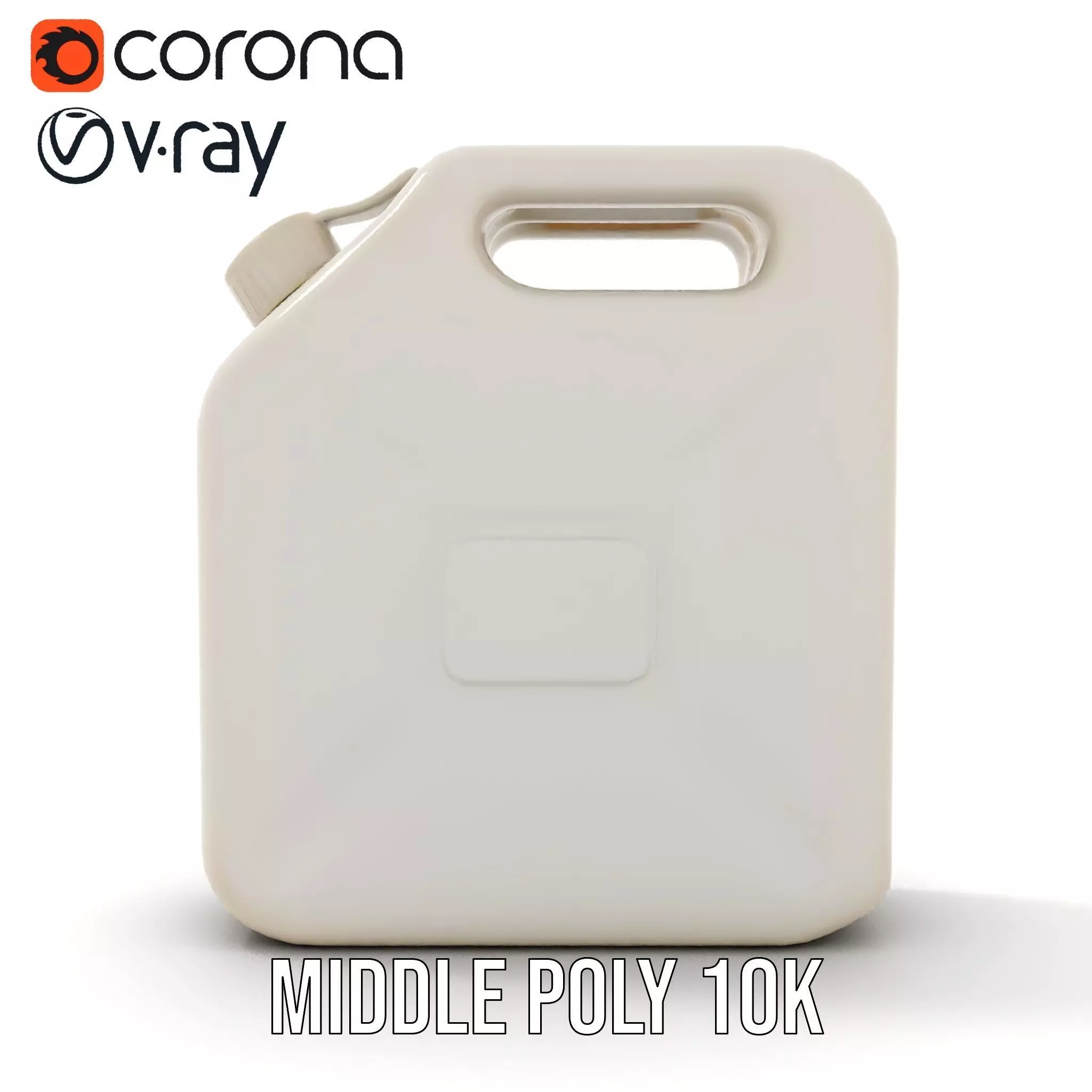 White Plastic Canister model pack Low-poly 3D model_22