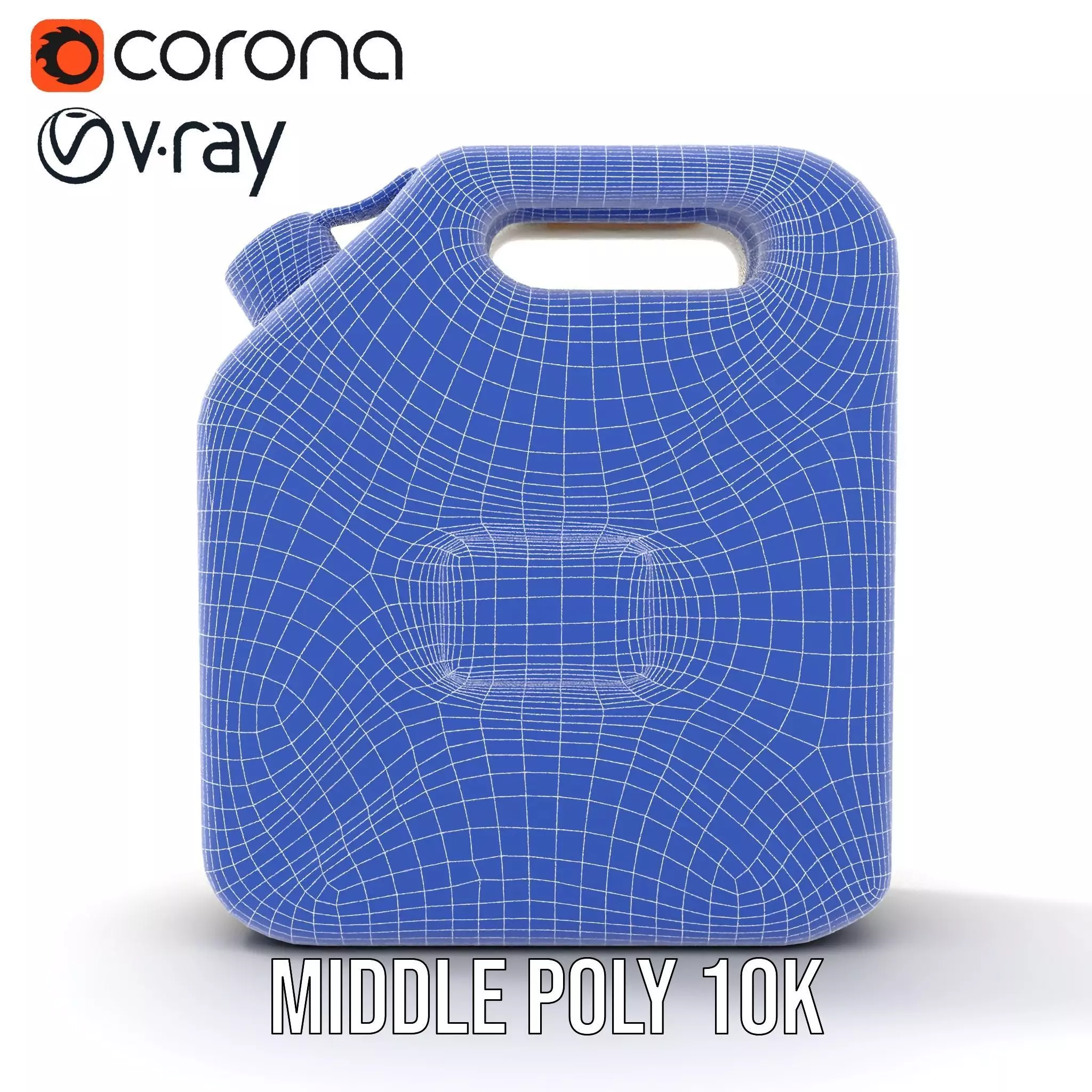 White Plastic Canister model pack Low-poly 3D model_27