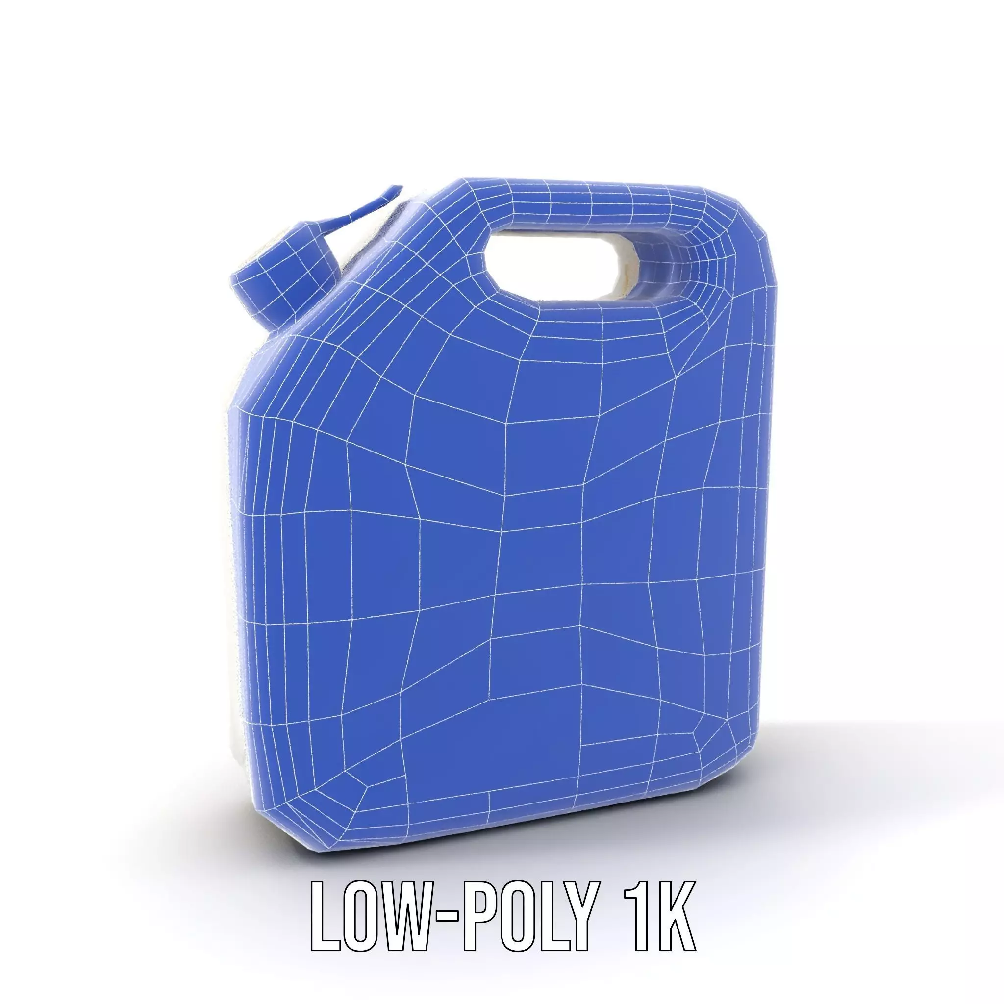 White Plastic Canister model pack Low-poly 3D model_7