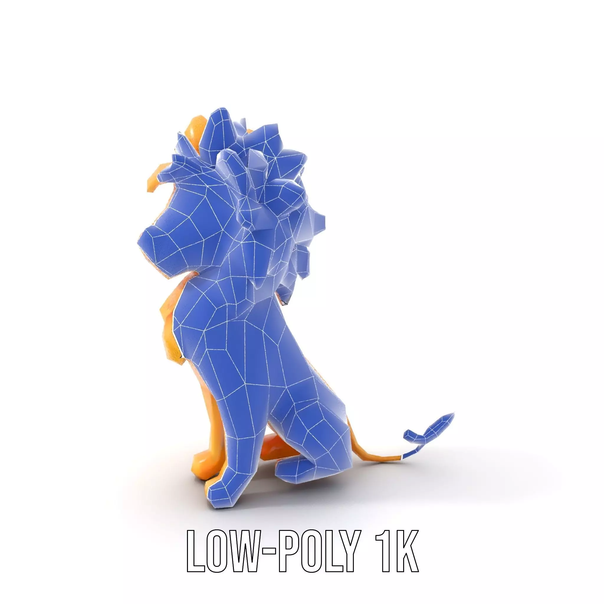 Golden Lion Sculpture model pack Low-poly 3D model_25