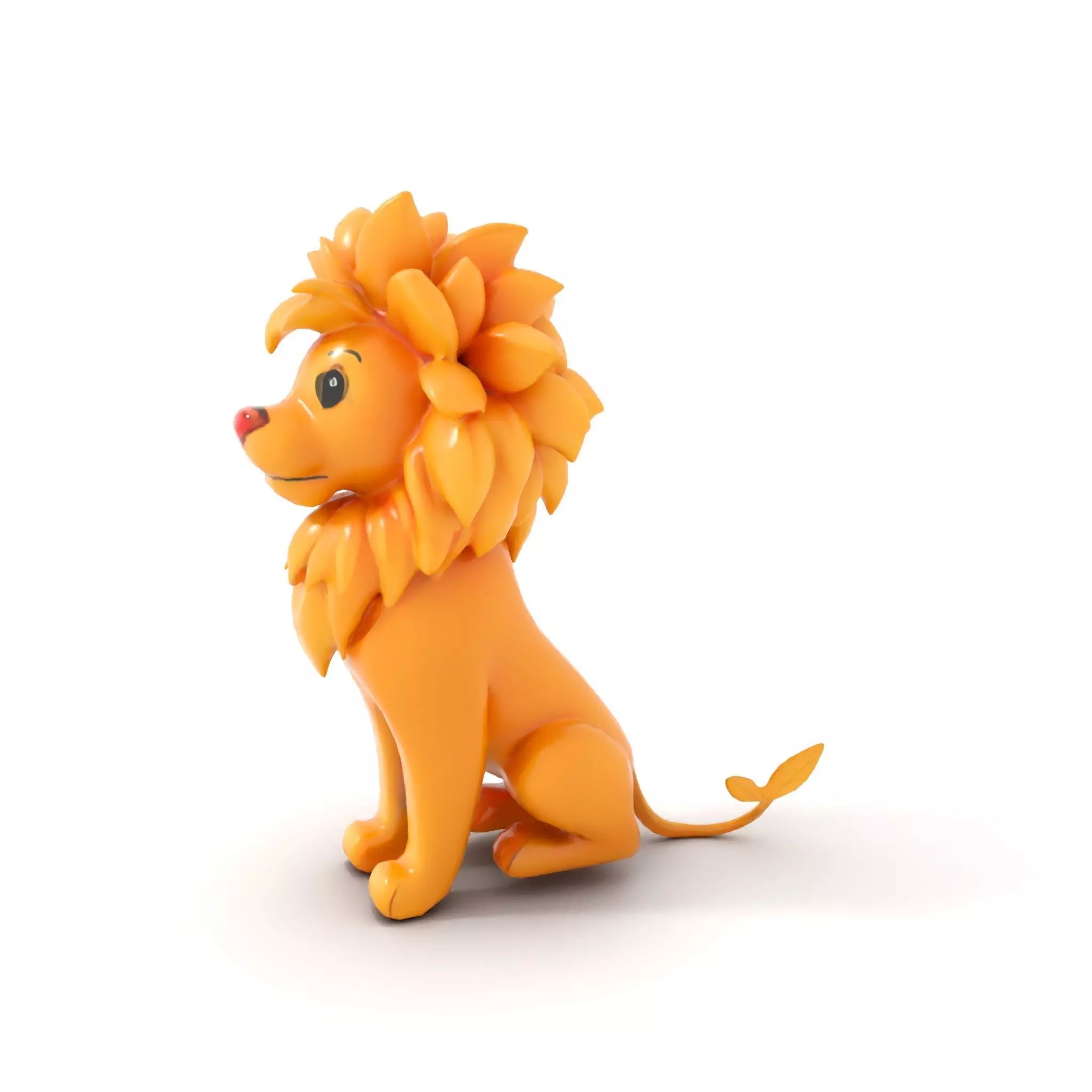 Golden Lion Sculpture model pack Low-poly 3D model_5