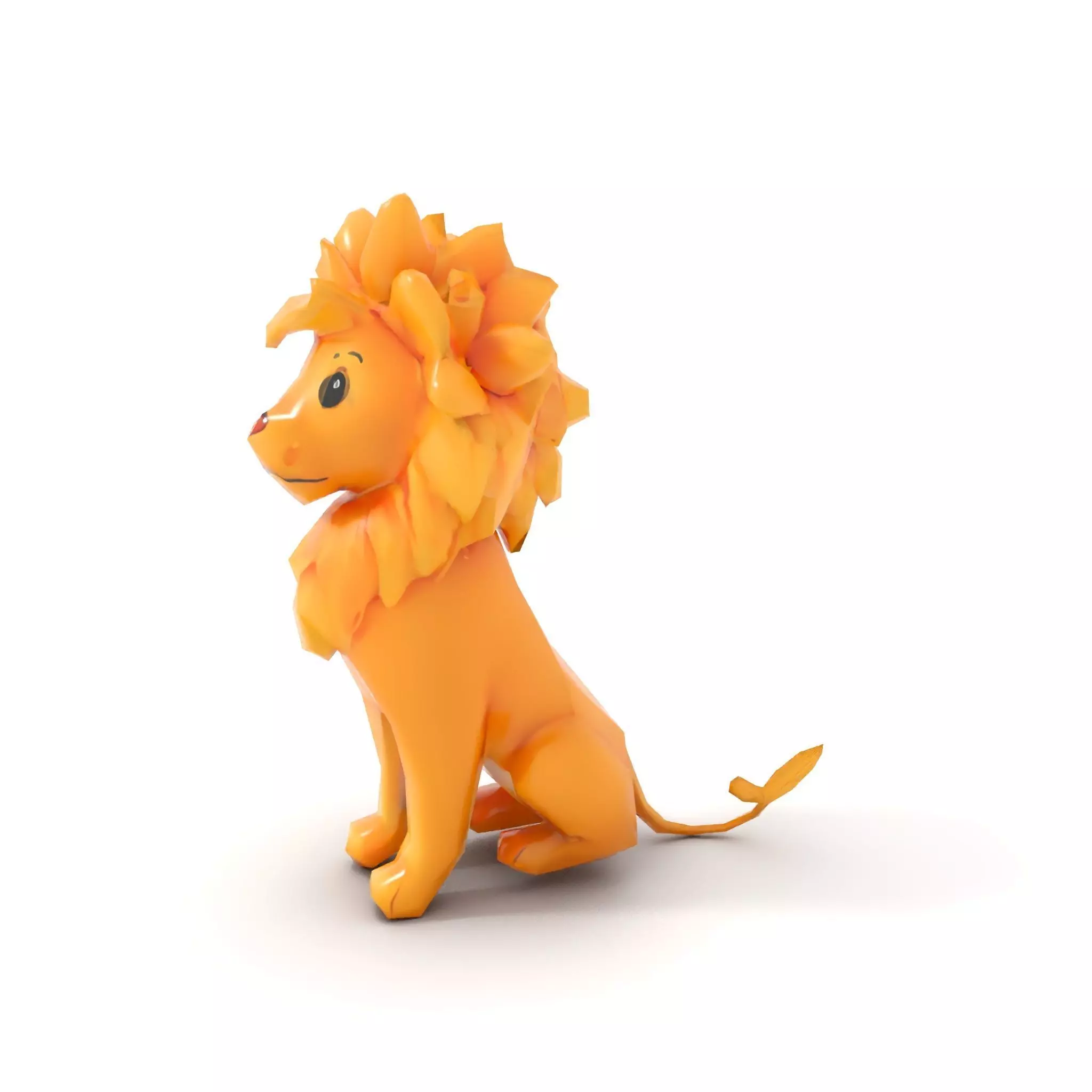 Golden Lion Sculpture model pack Low-poly 3D model_14
