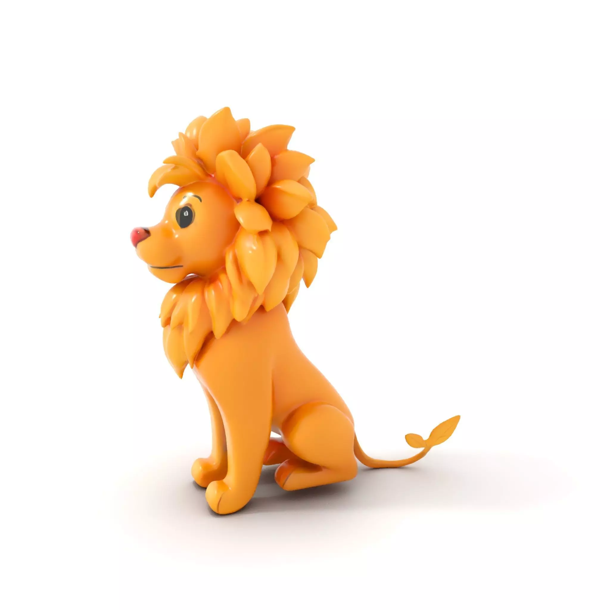 Golden Lion Sculpture model pack Low-poly 3D model_0