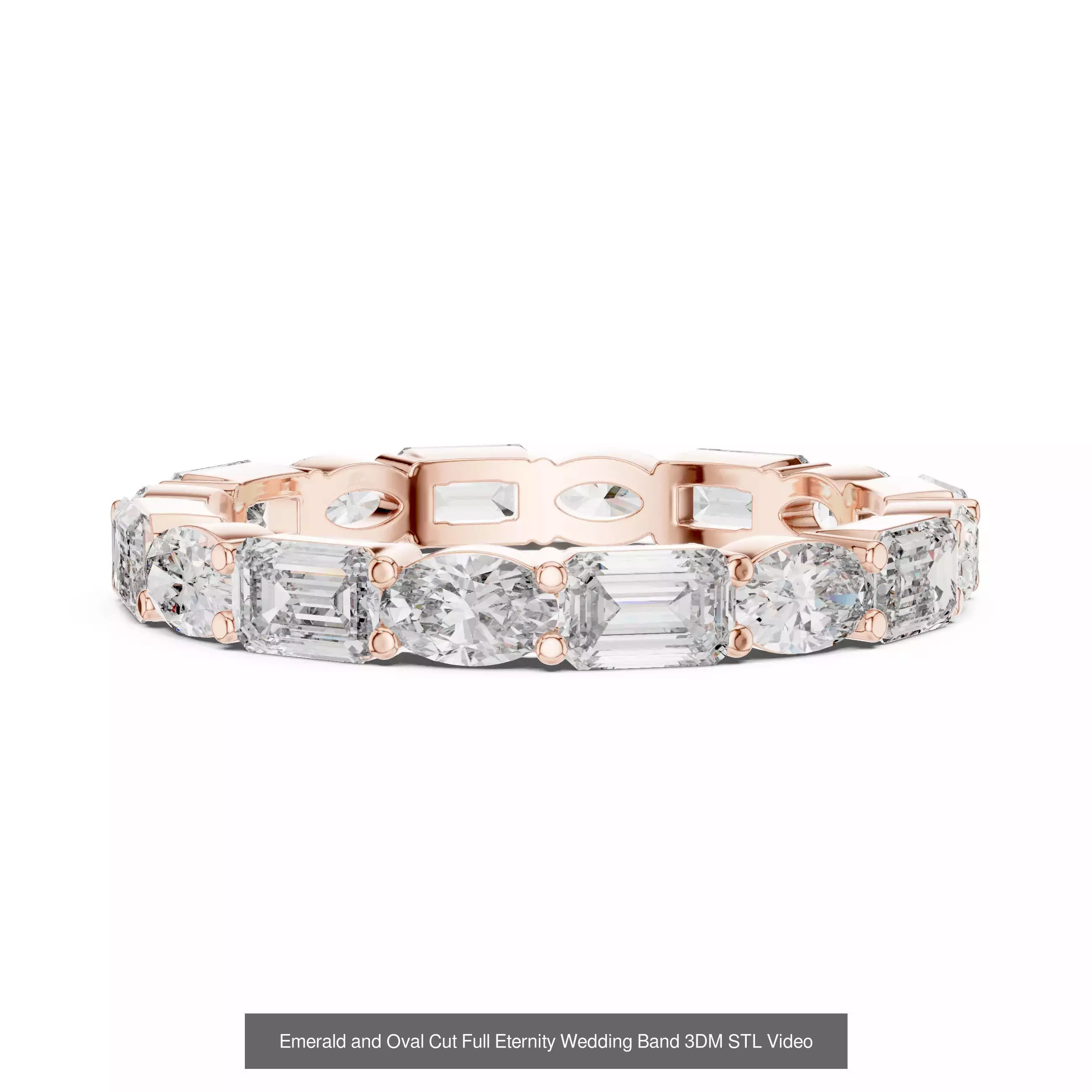 39 East West Diamond Ring 3DM STL OBJ FBX 3 Color Render Video 3D Model Collection_29