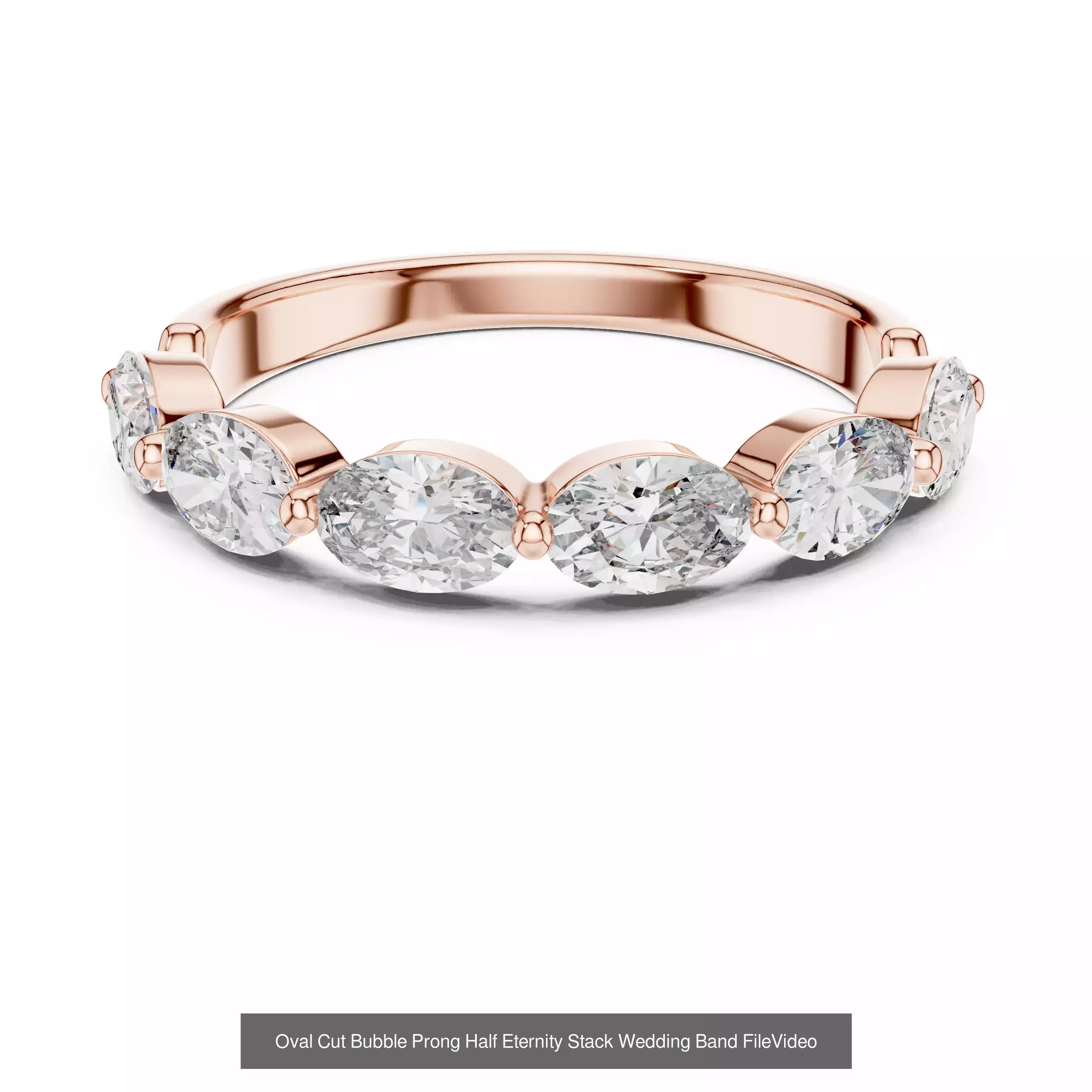 39 East West Diamond Ring 3DM STL OBJ FBX 3 Color Render Video 3D Model Collection_41