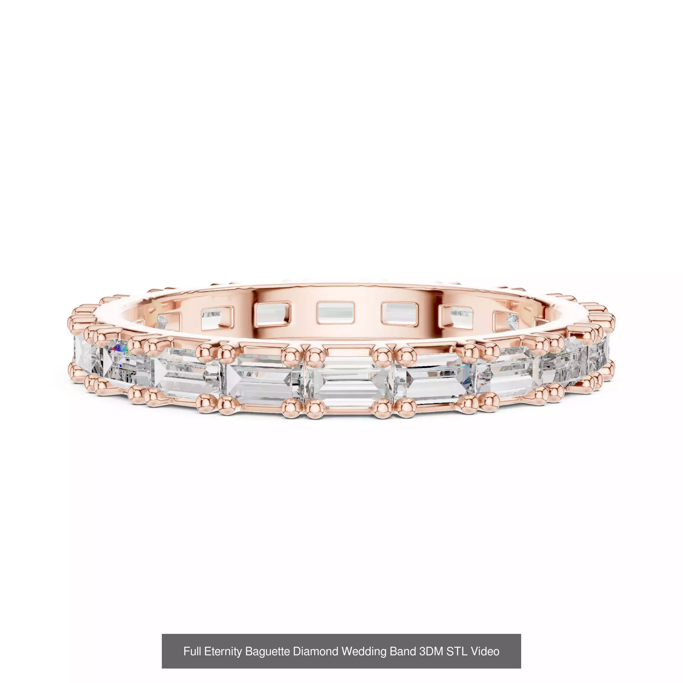 39 East West Diamond Ring 3DM STL OBJ FBX 3 Color Render Video 3D Model Collection_30