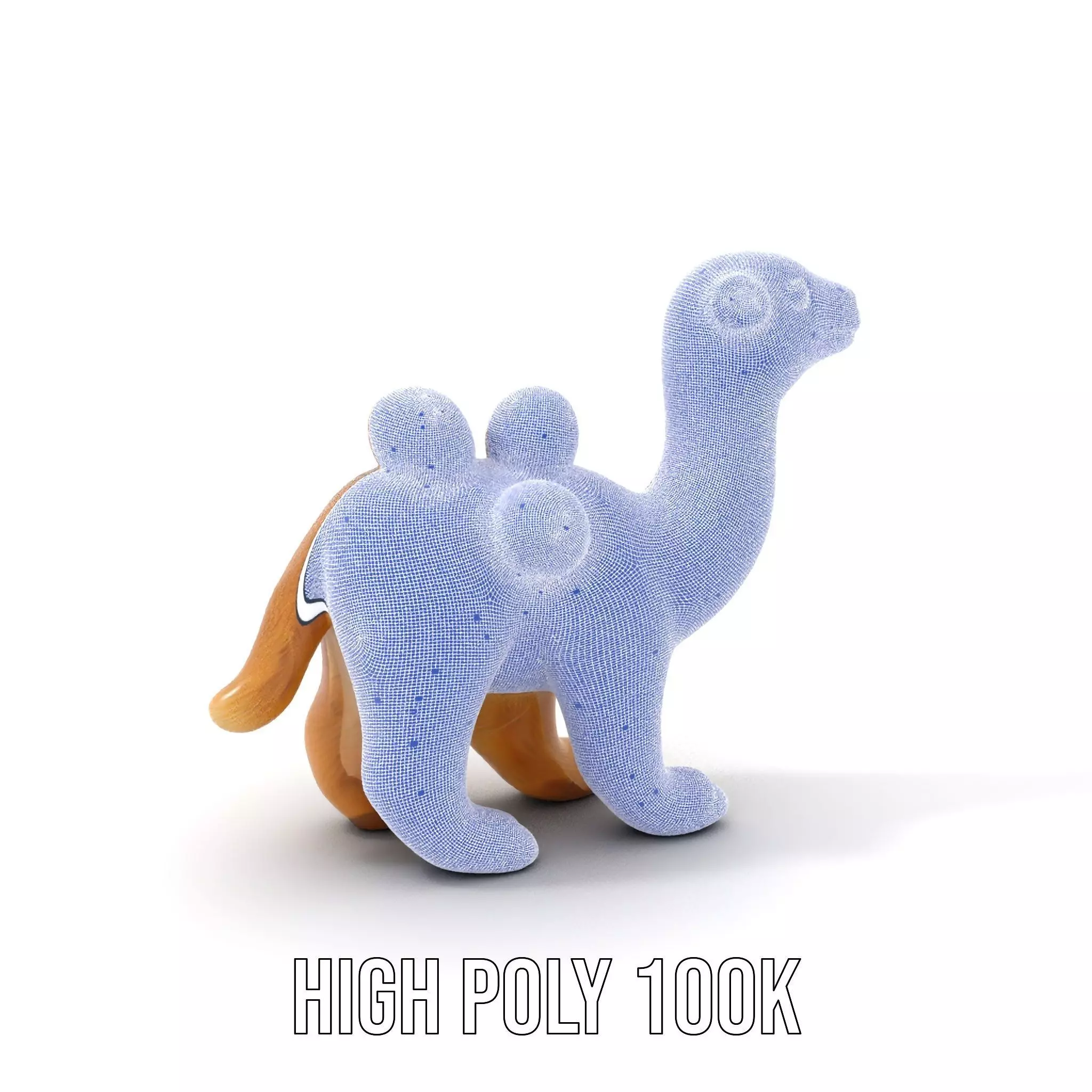 Fluffy Camel Plush model pack Low-poly 3D model_4