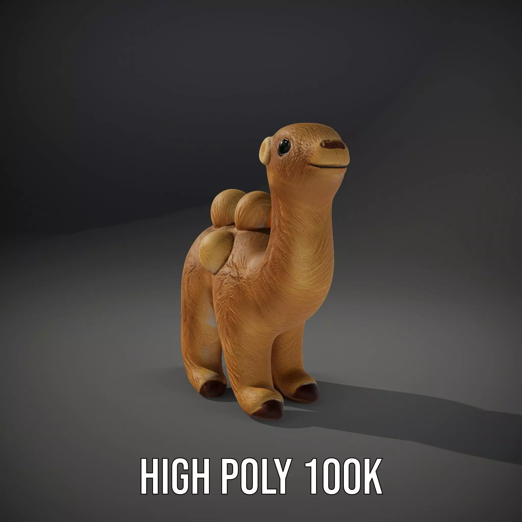 Fluffy Camel Plush model pack Low-poly 3D model_10