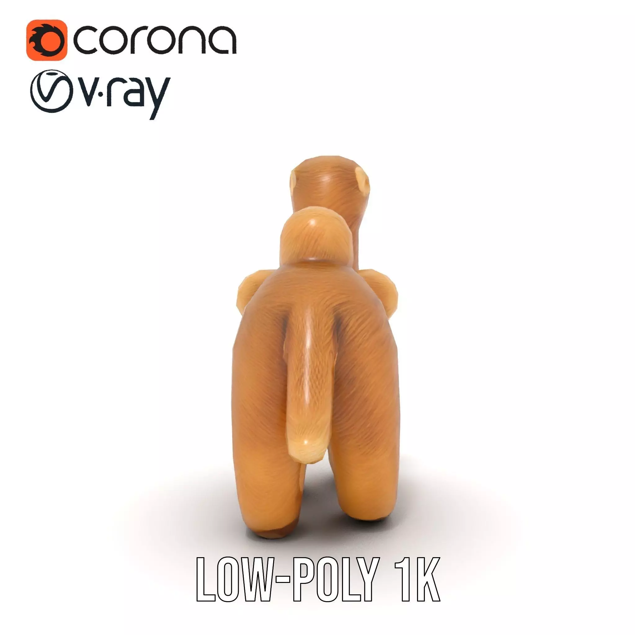 Fluffy Camel Plush model pack Low-poly 3D model_21