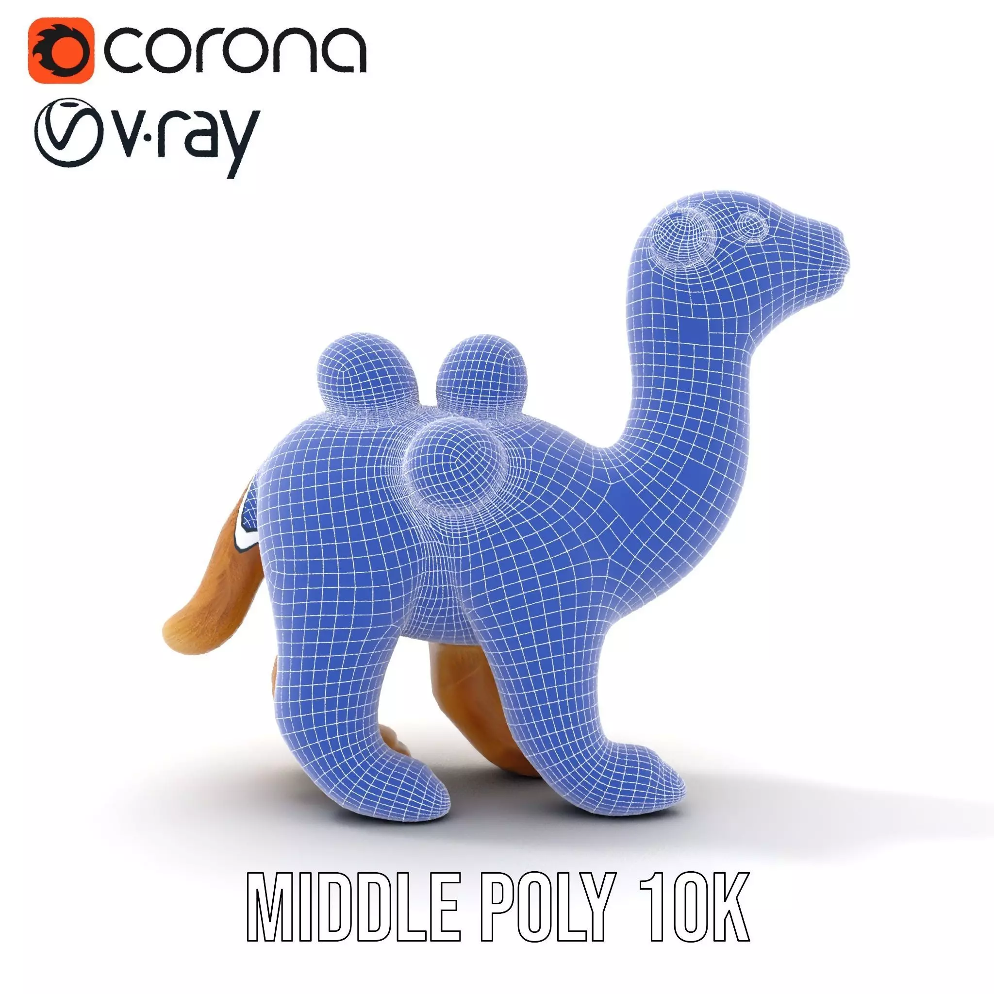 Fluffy Camel Plush model pack Low-poly 3D model_29