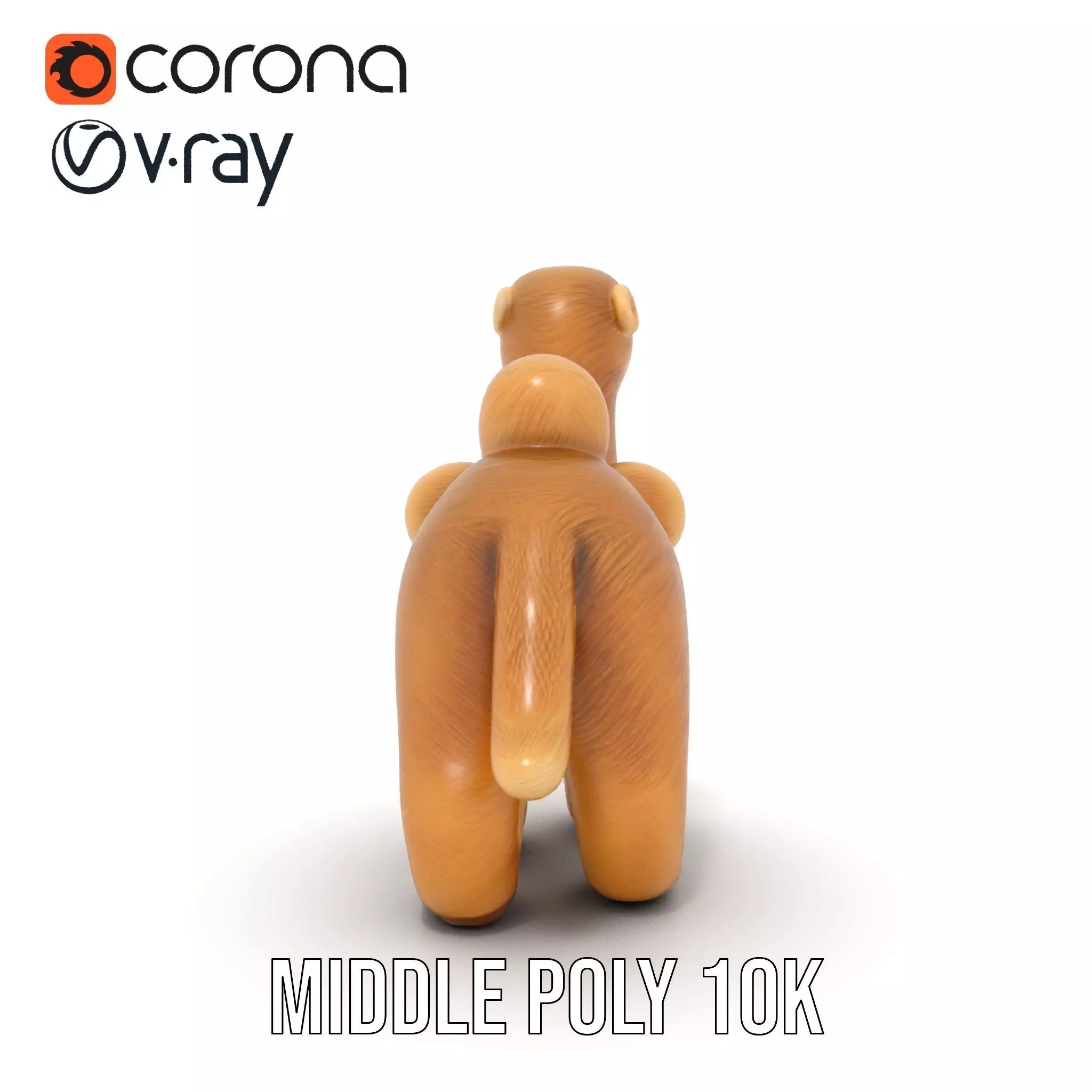 Fluffy Camel Plush model pack Low-poly 3D model_17