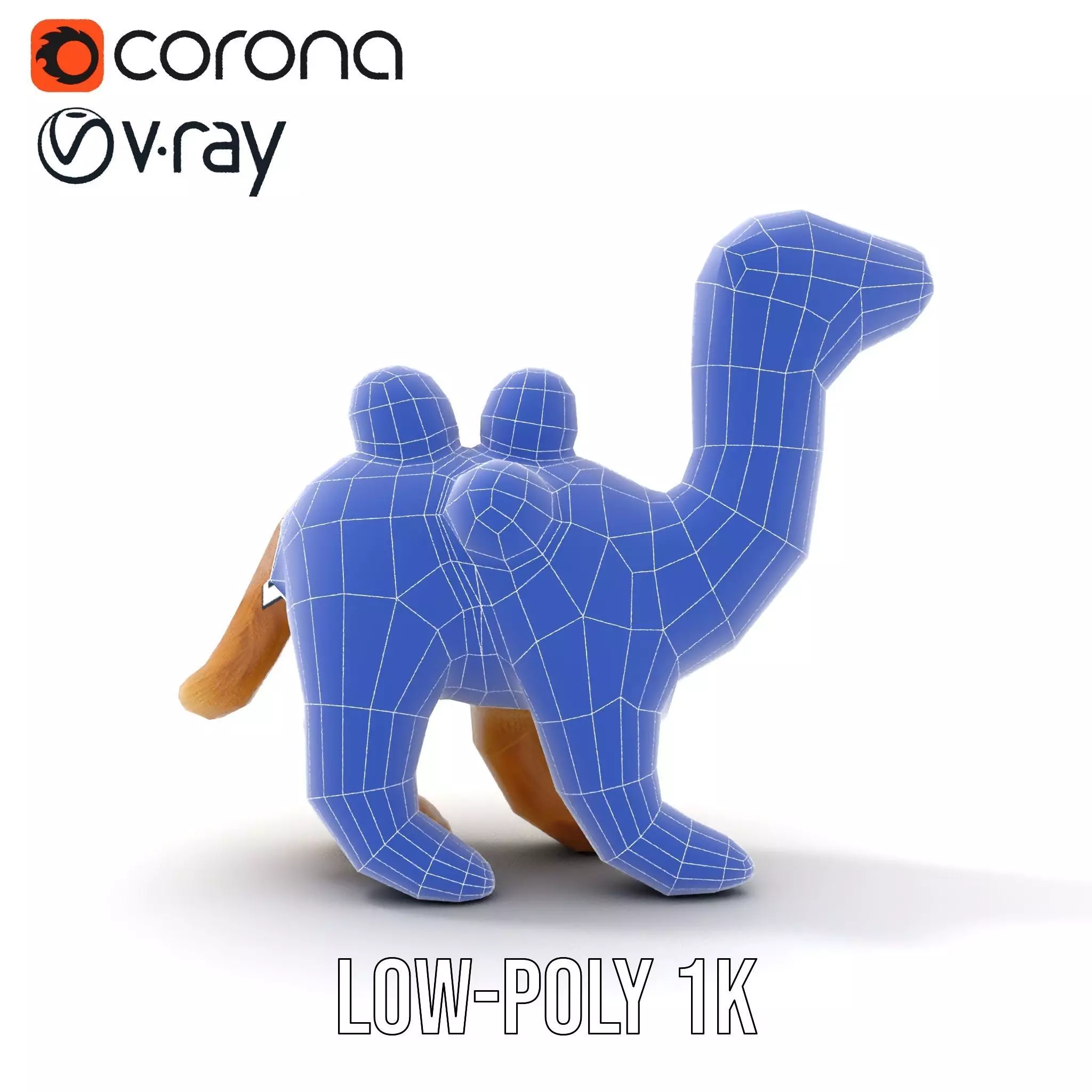 Fluffy Camel Plush model pack Low-poly 3D model_24