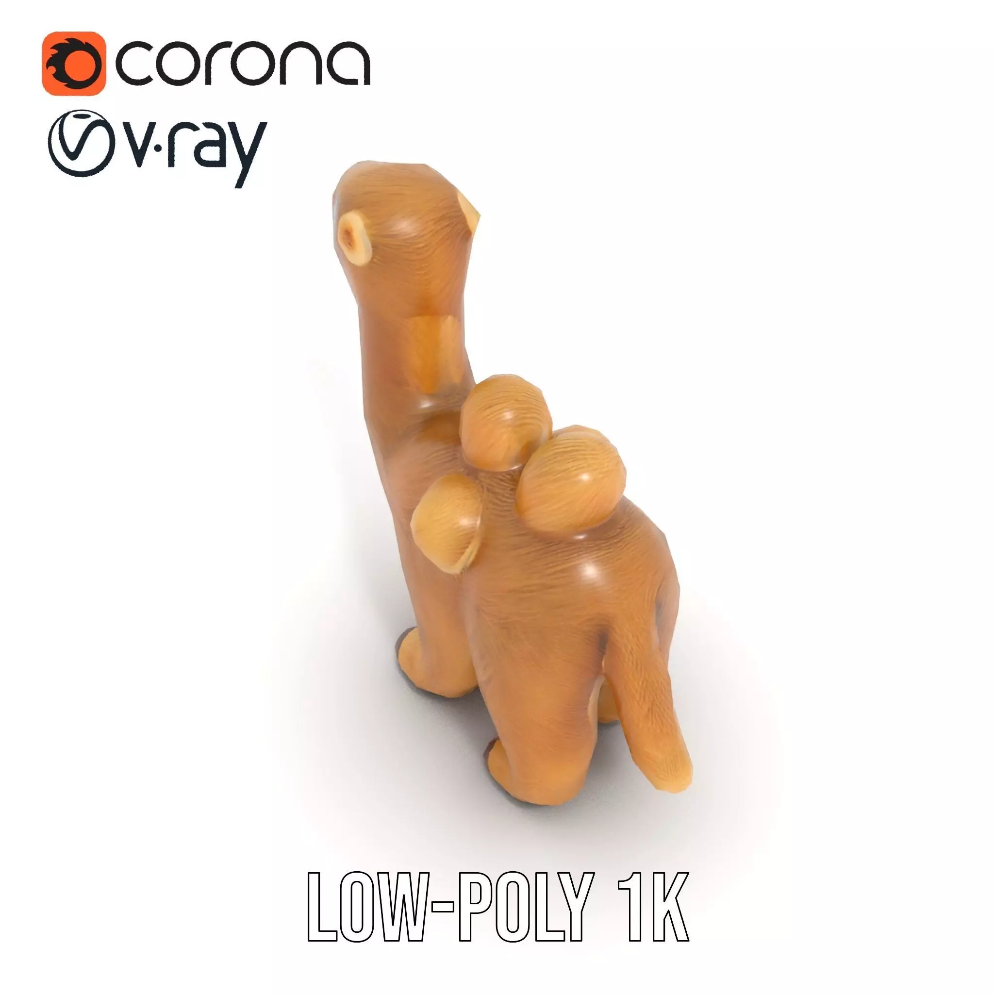 Fluffy Camel Plush model pack Low-poly 3D model_7