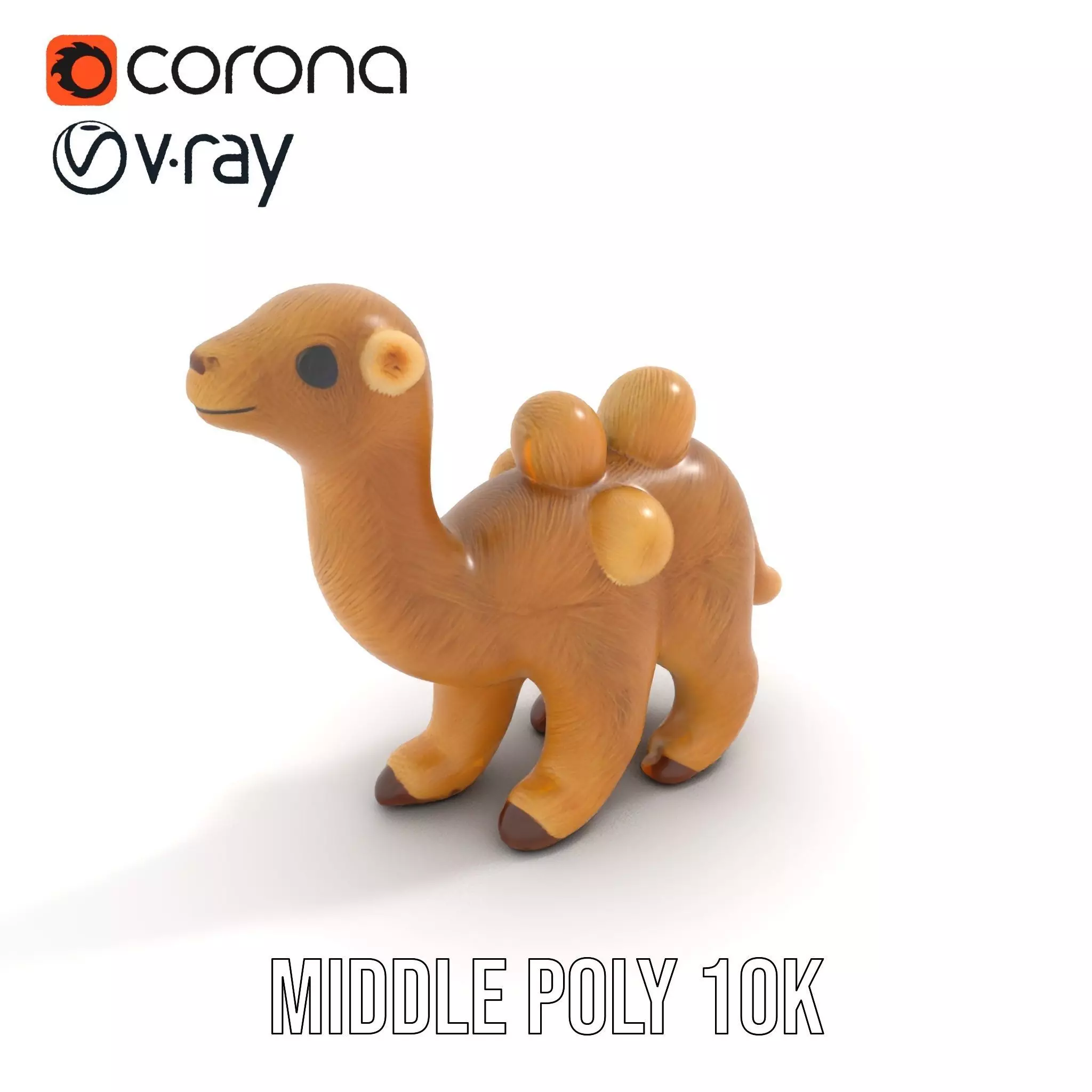 Fluffy Camel Plush model pack Low-poly 3D model_15