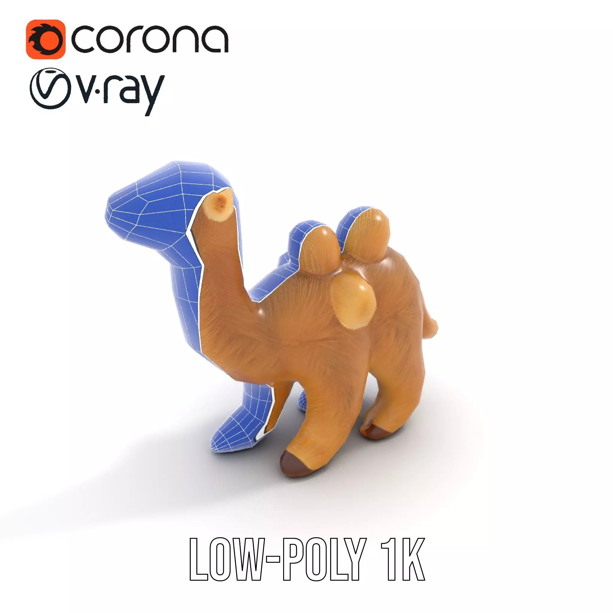 Fluffy Camel Plush model pack Low-poly 3D model_18