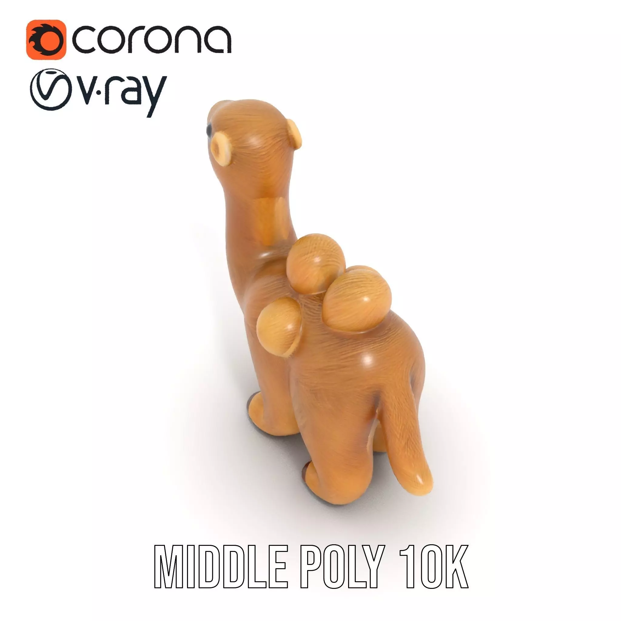 Fluffy Camel Plush model pack Low-poly 3D model_6