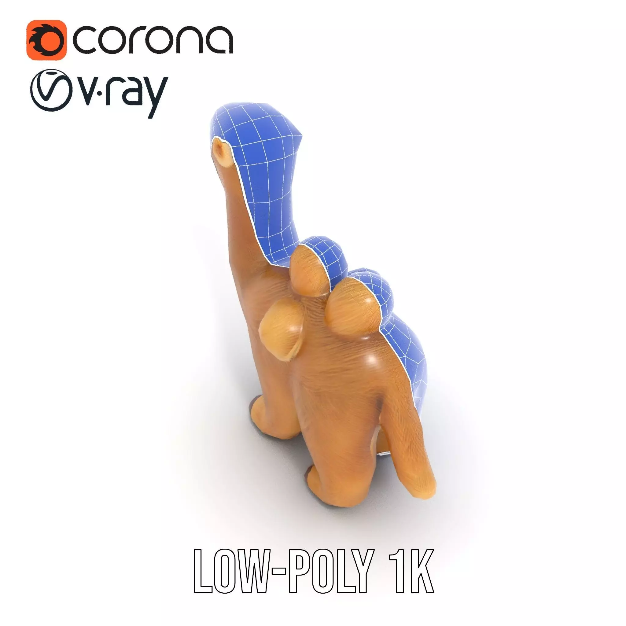 Fluffy Camel Plush model pack Low-poly 3D model_27