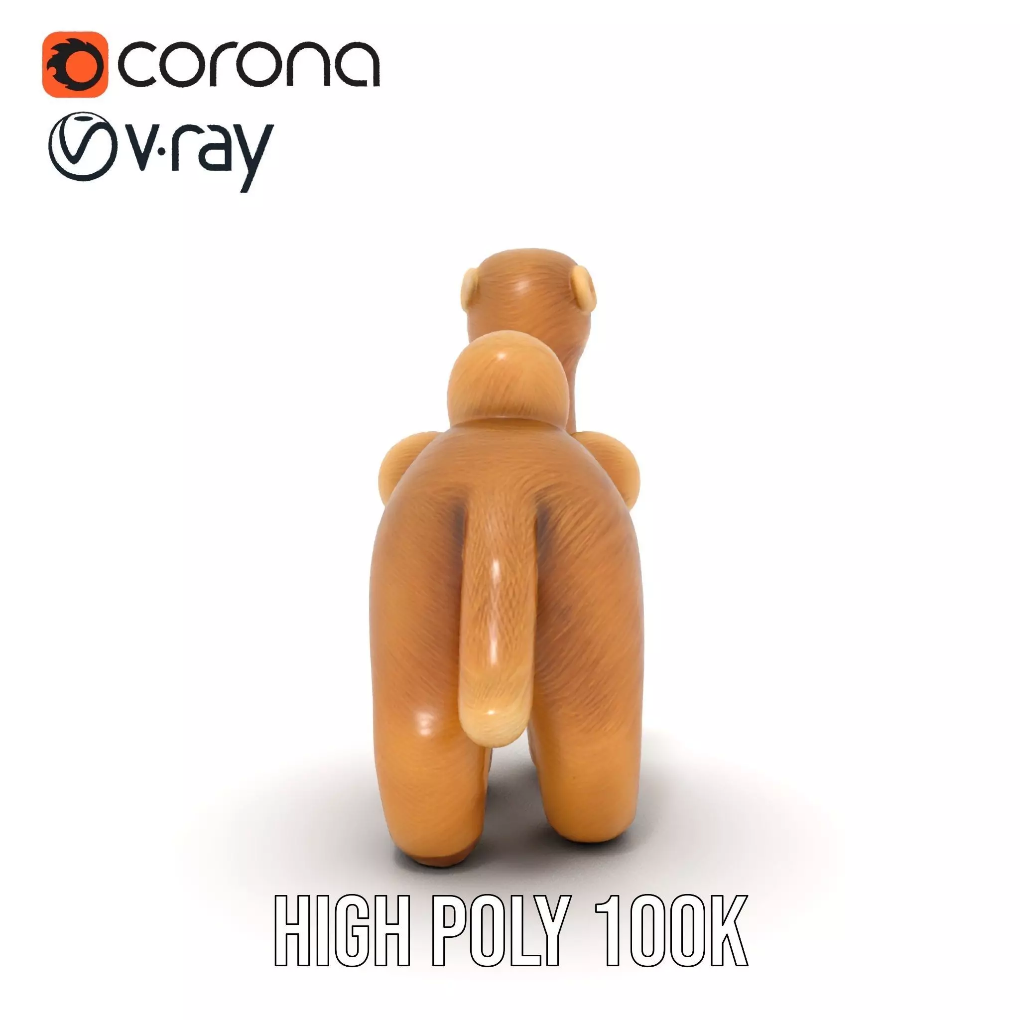 Fluffy Camel Plush model pack Low-poly 3D model_25