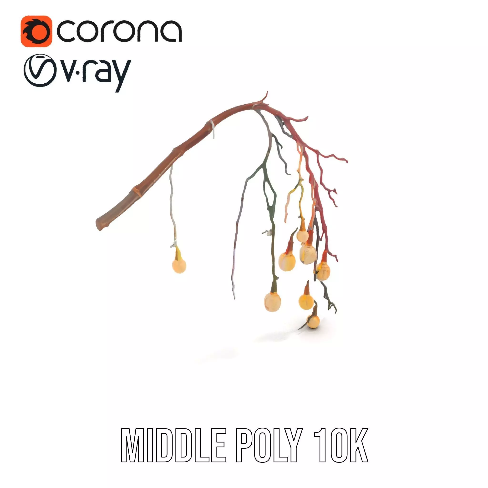 Rustic Branch Lighting model pack Low-poly 3D model_19