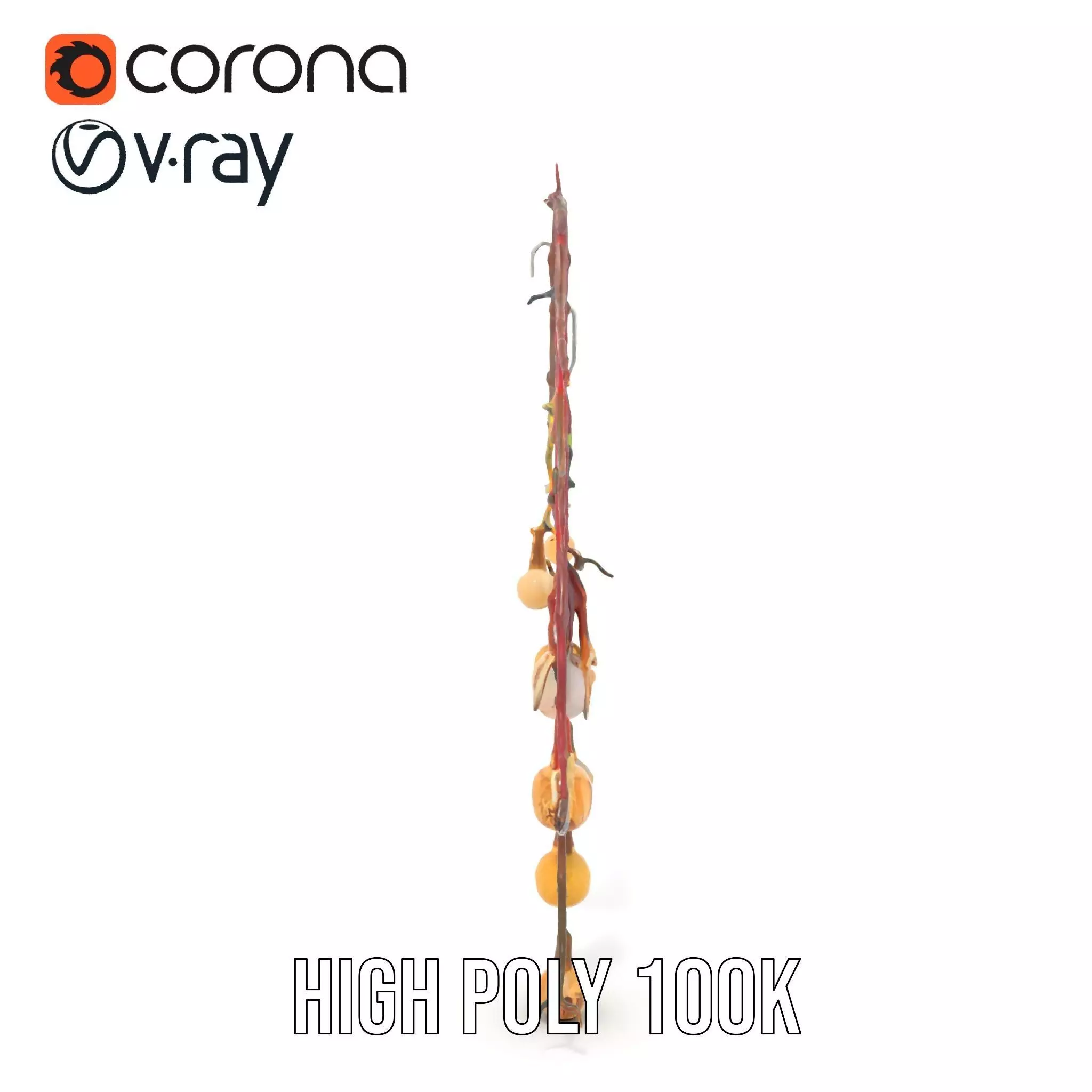 Rustic Branch Lighting model pack Low-poly 3D model_23