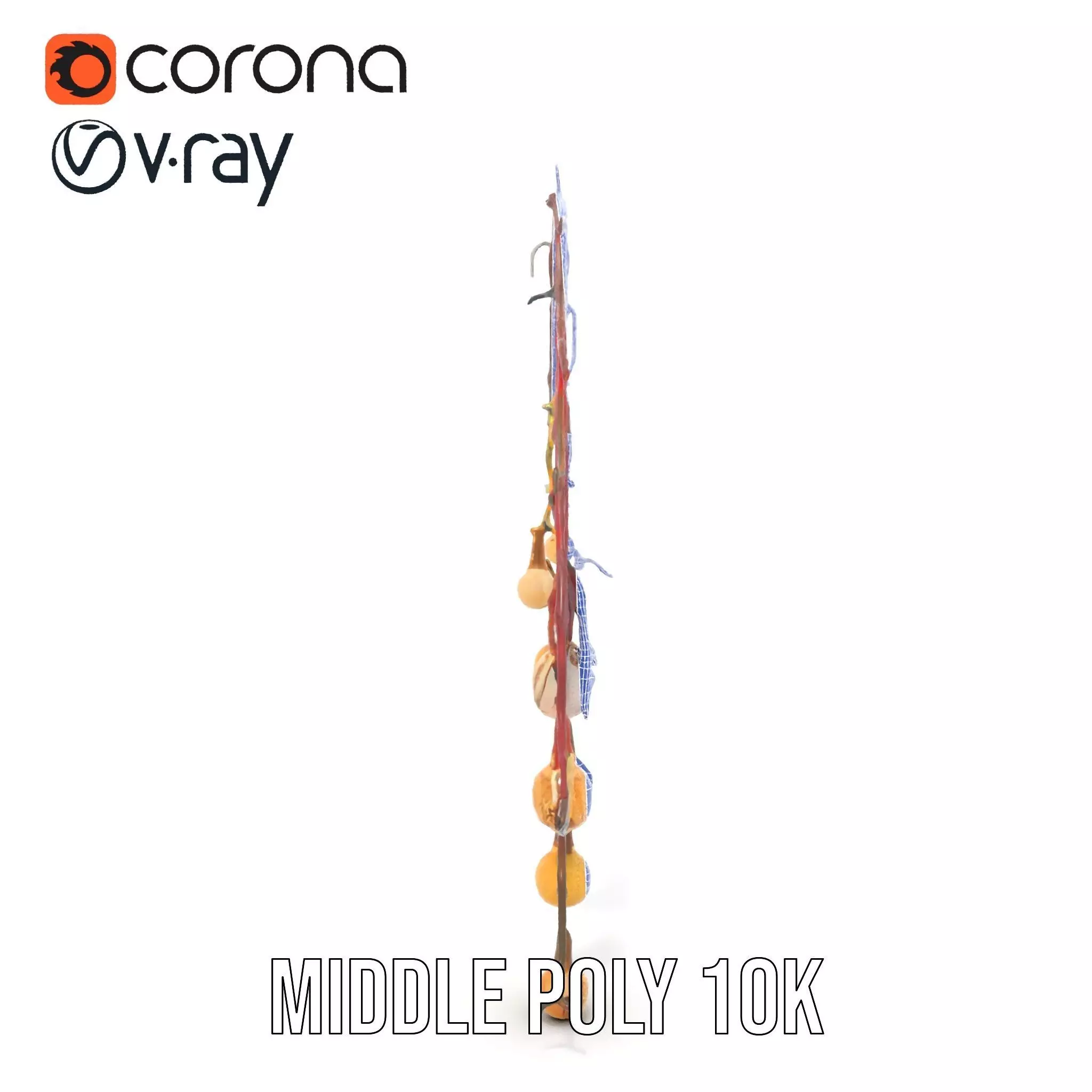 Rustic Branch Lighting model pack Low-poly 3D model_27