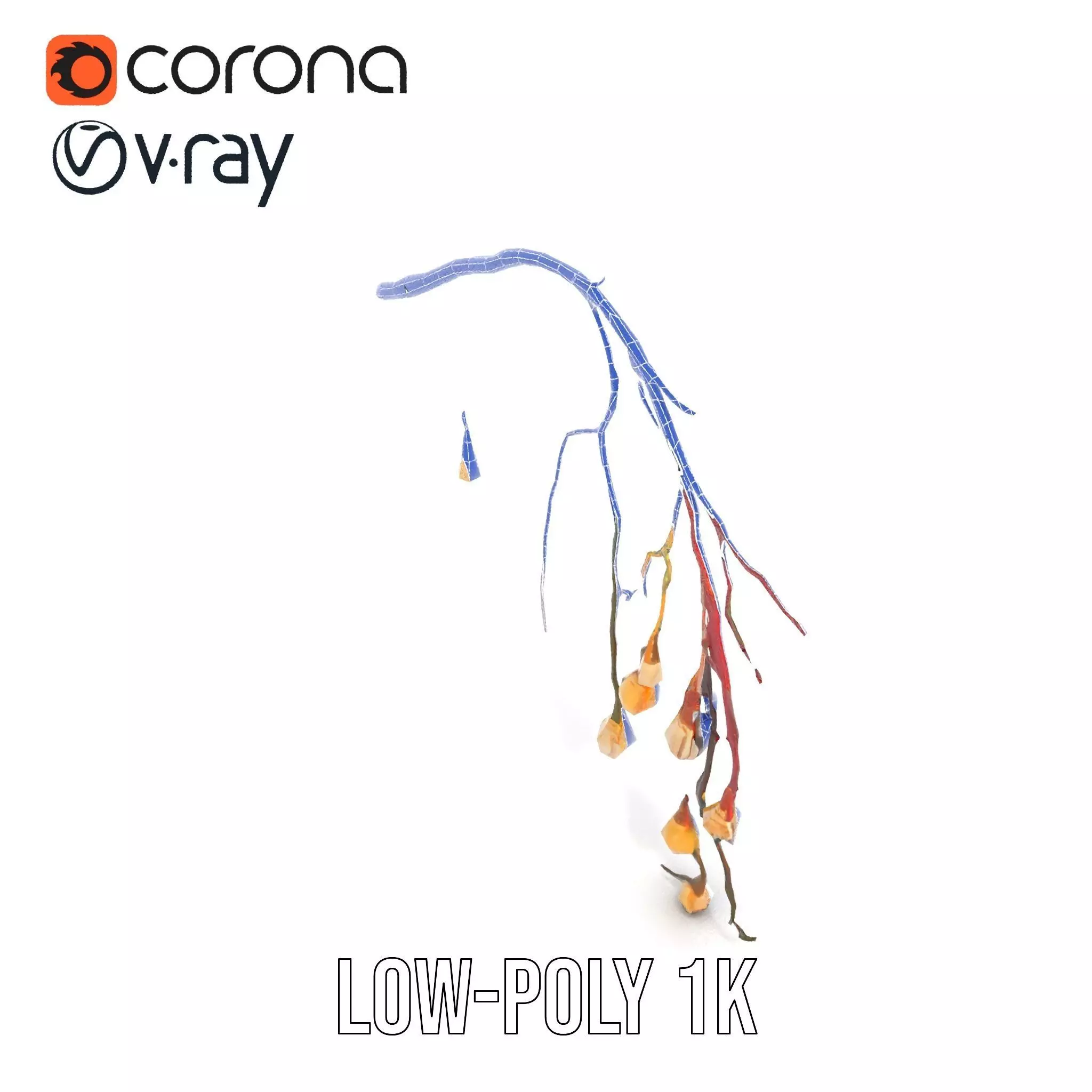 Rustic Branch Lighting model pack Low-poly 3D model_28