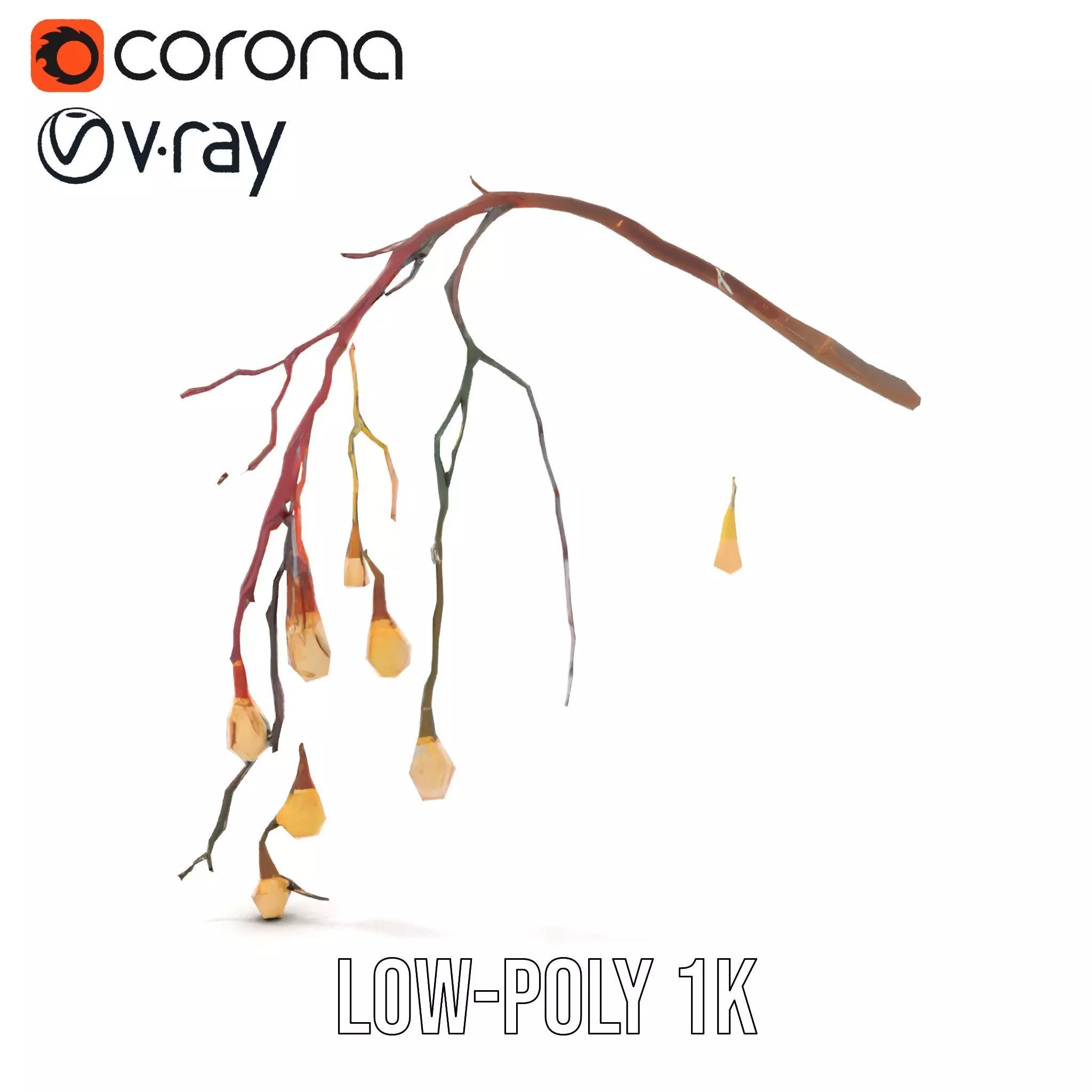 Rustic Branch Lighting model pack Low-poly 3D model_22