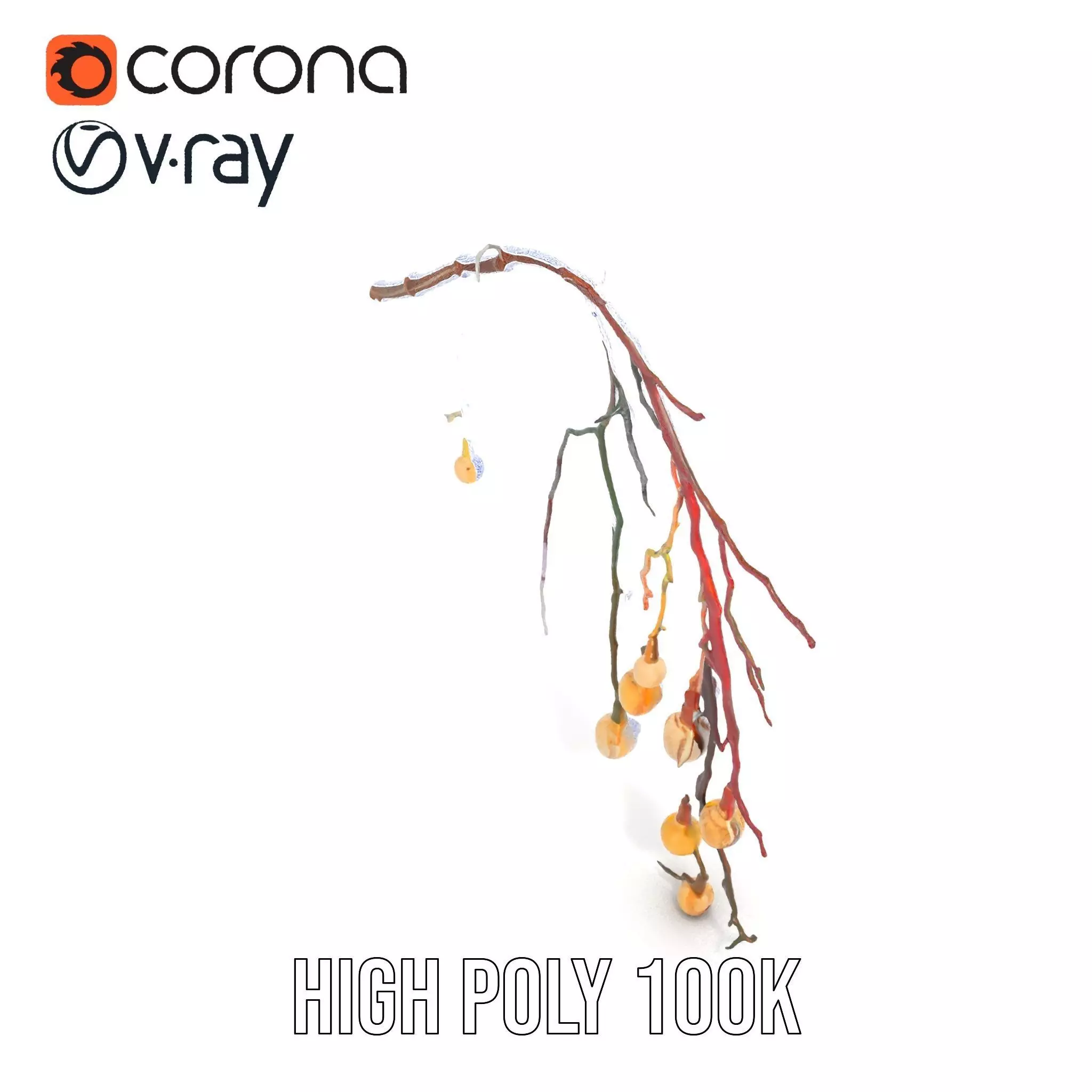 Rustic Branch Lighting model pack Low-poly 3D model_33