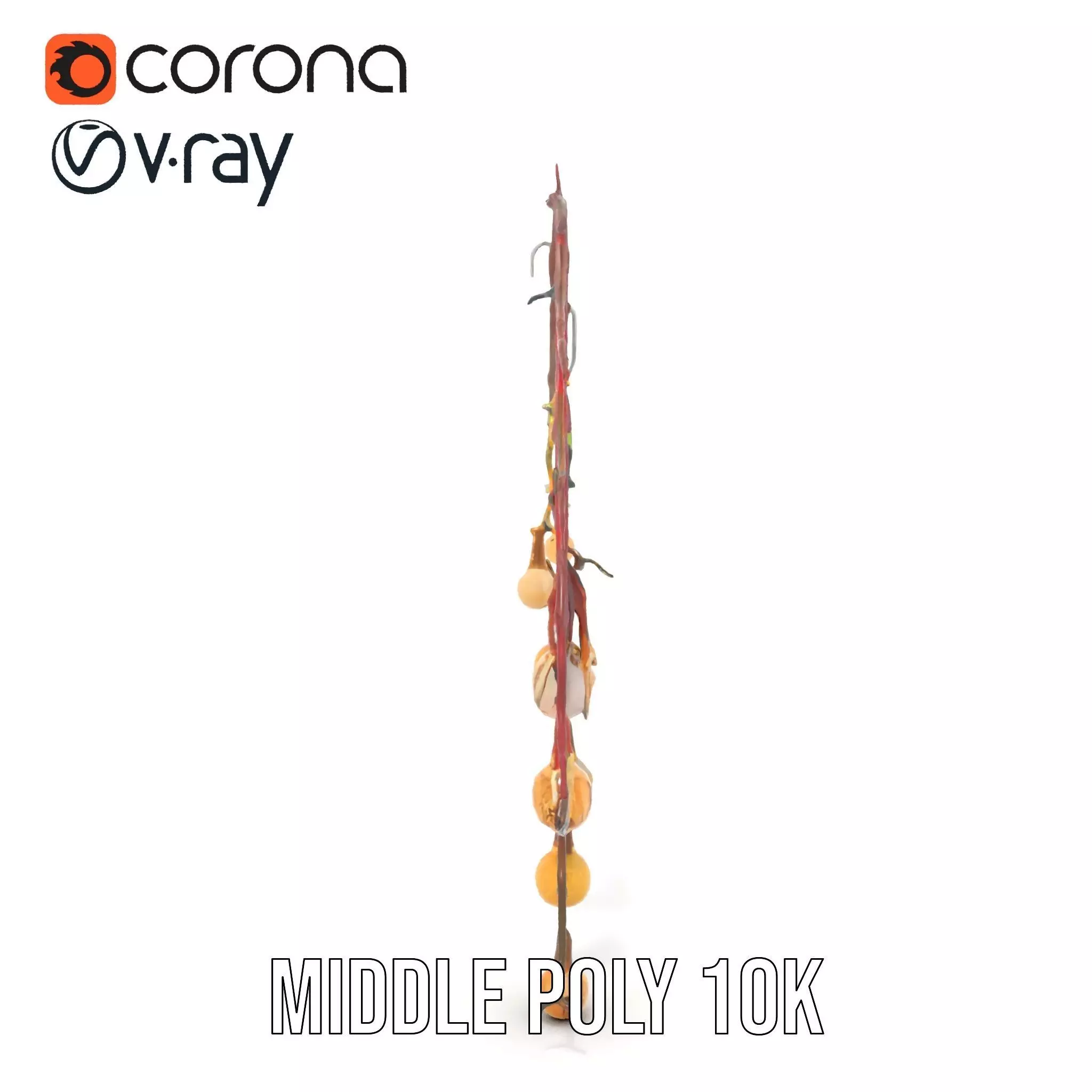 Rustic Branch Lighting model pack Low-poly 3D model_6