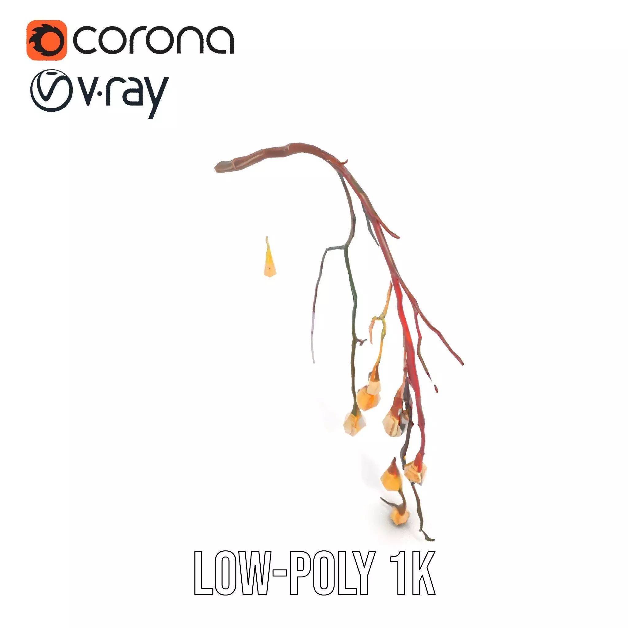 Rustic Branch Lighting model pack Low-poly 3D model_20