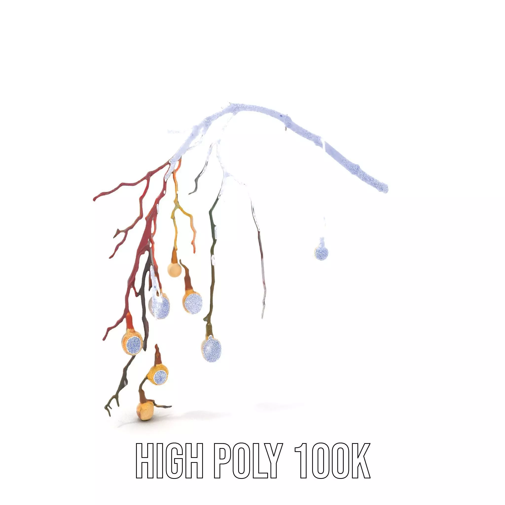 Rustic Branch Lighting model pack Low-poly 3D model_4