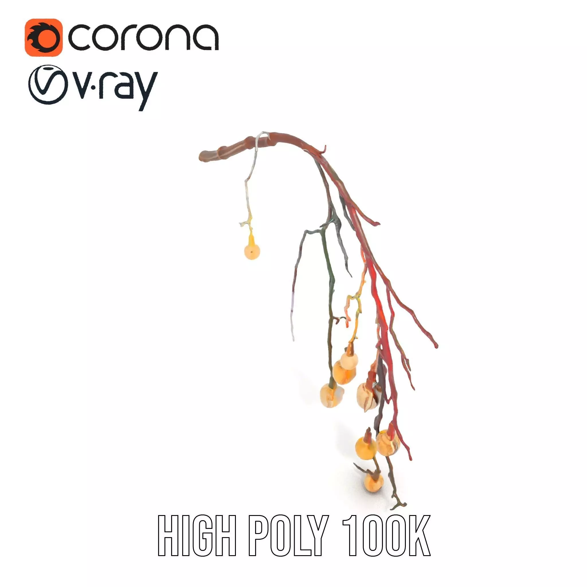 Rustic Branch Lighting model pack Low-poly 3D model_18