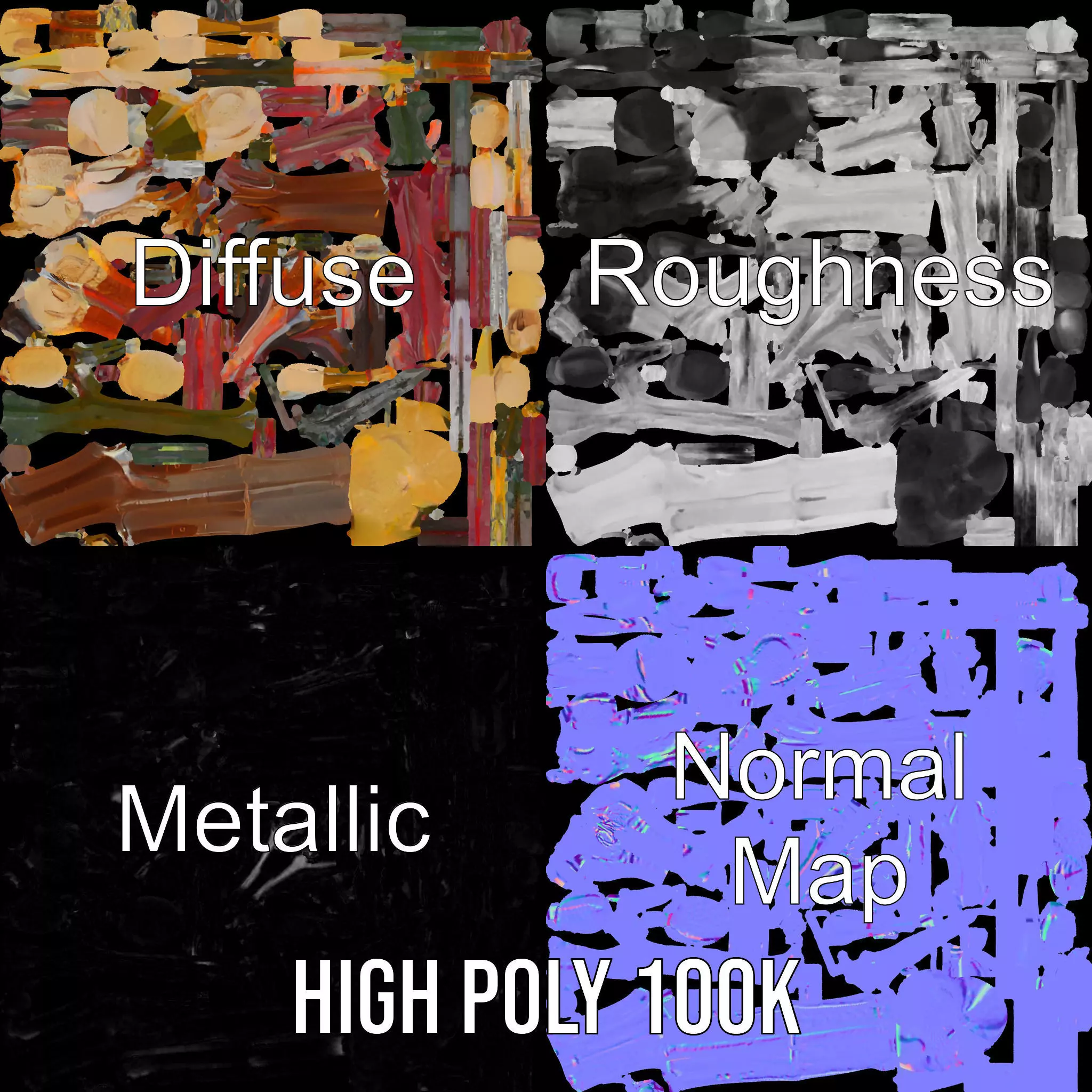 Rustic Branch Lighting model pack Low-poly 3D model_3