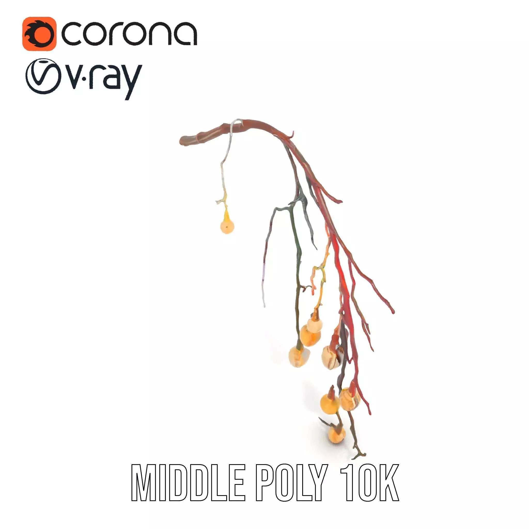 Rustic Branch Lighting model pack Low-poly 3D model_5