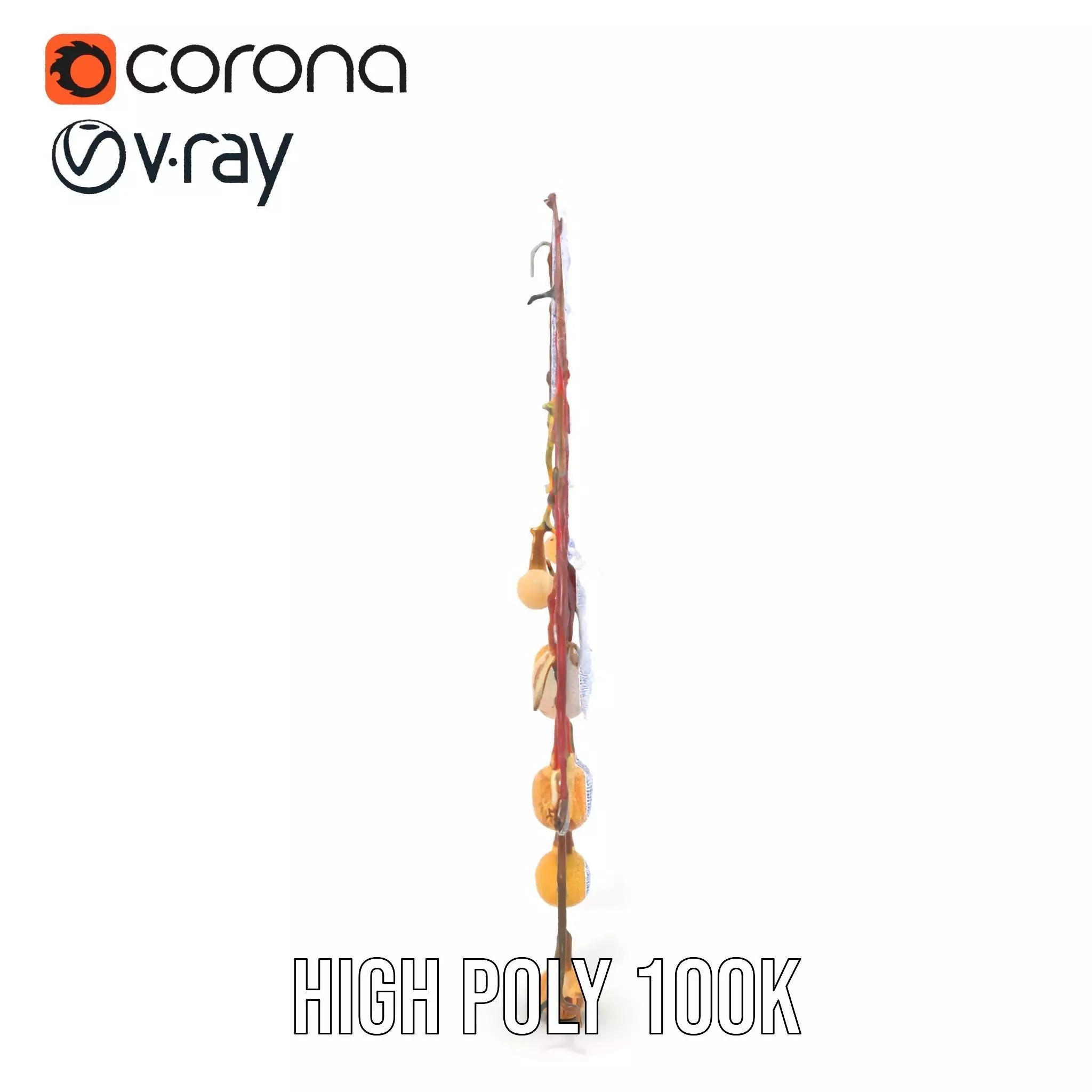 Rustic Branch Lighting model pack Low-poly 3D model_34