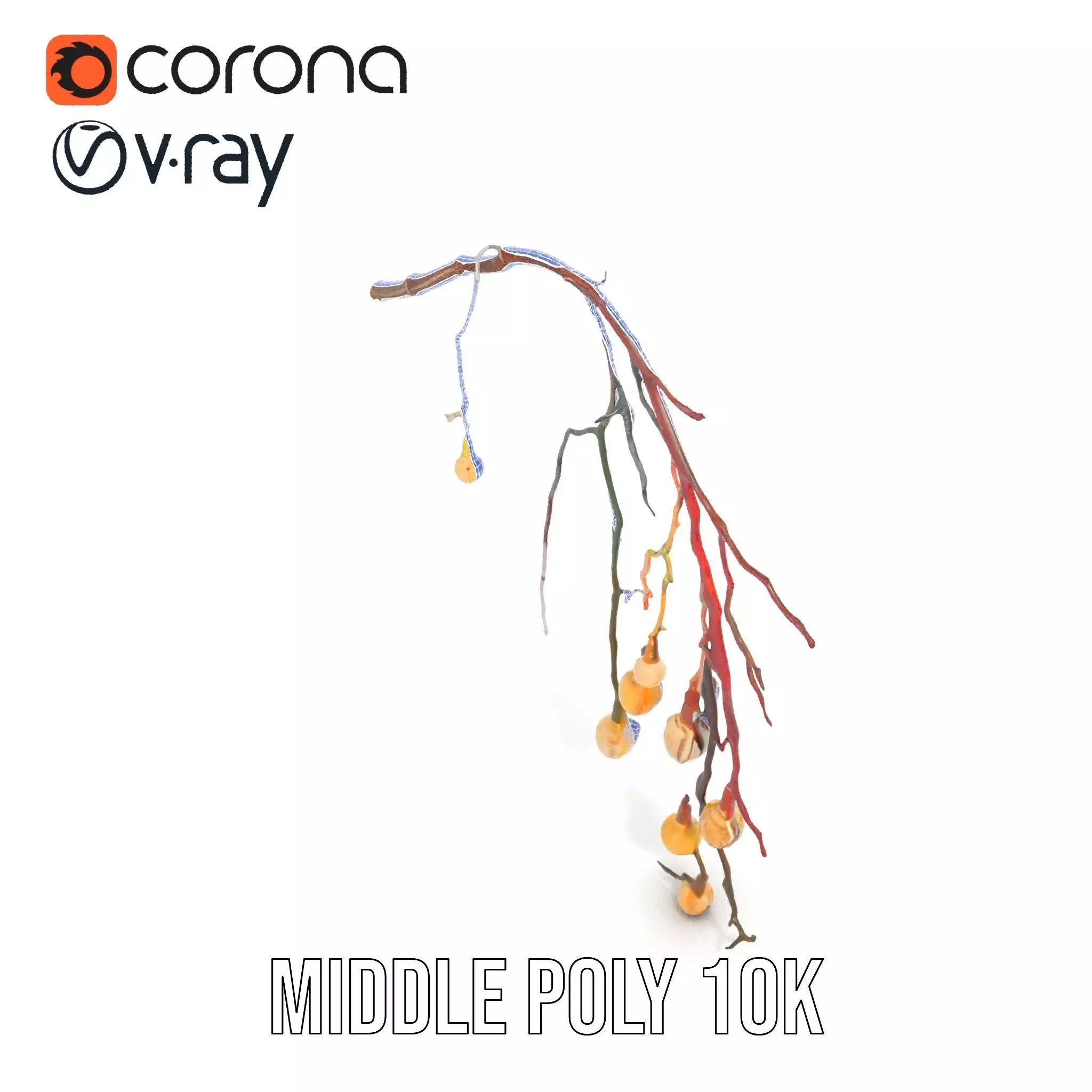 Rustic Branch Lighting model pack Low-poly 3D model_21