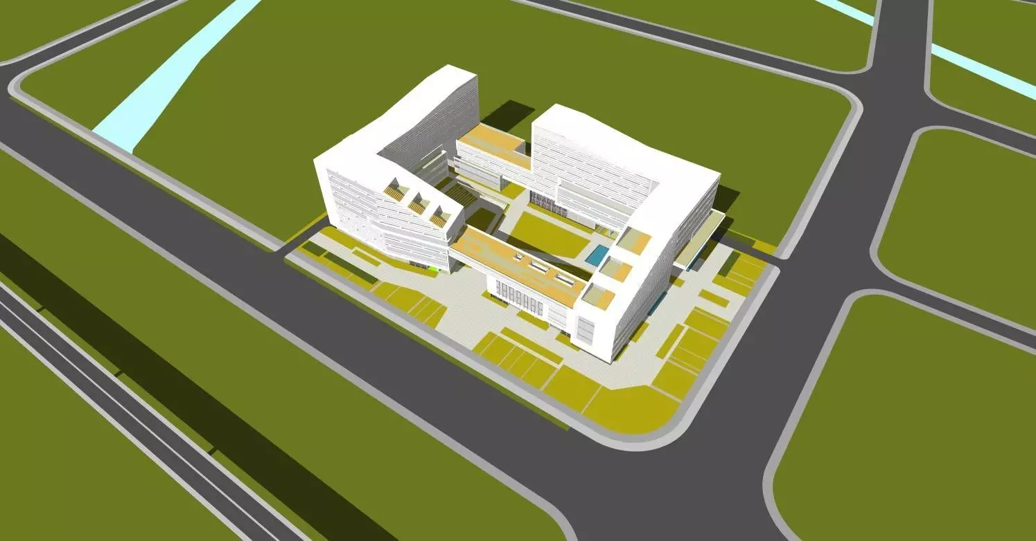 Office Building Architectural Proposal - The Green Matrix 3D model_9