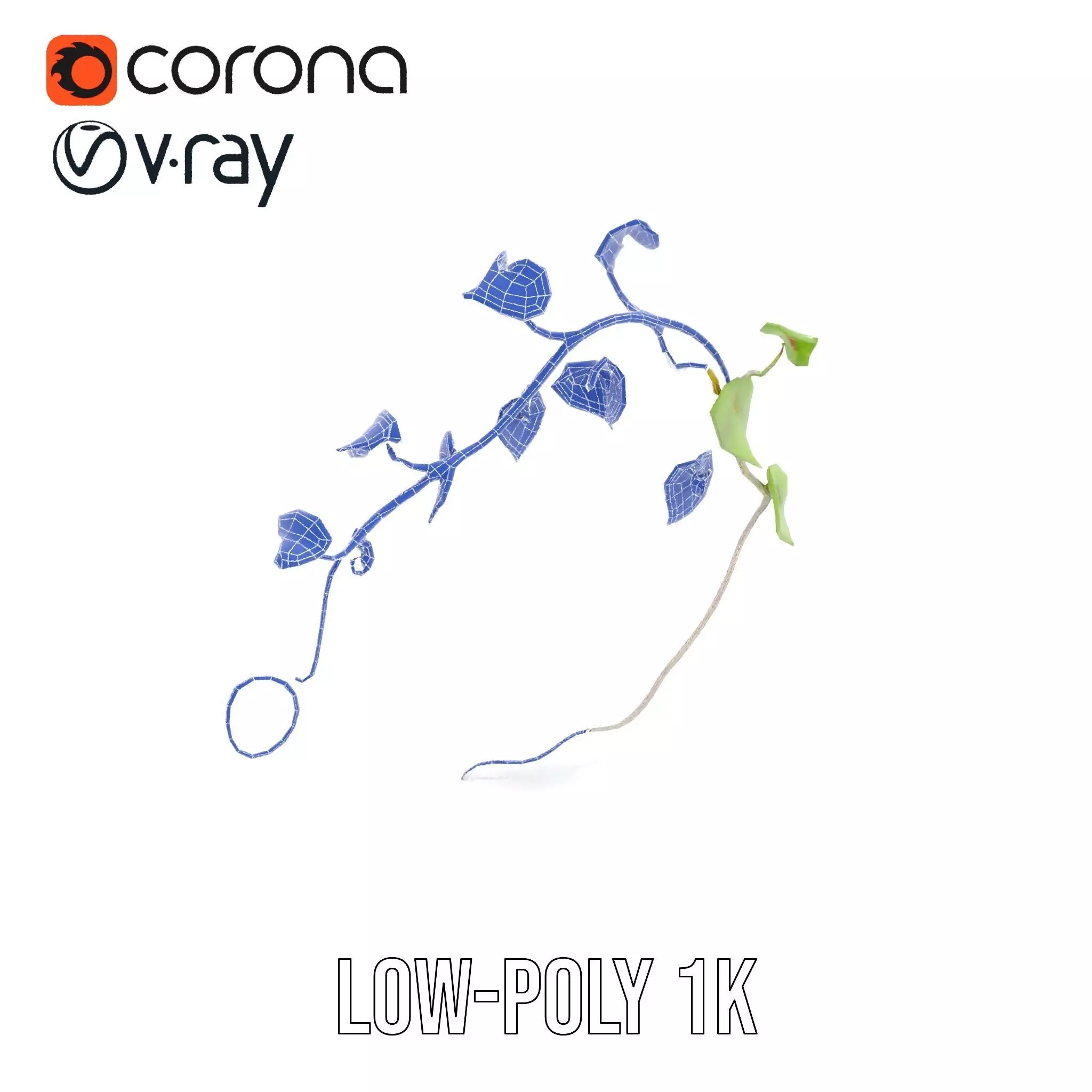 Lush Vine Foliage model pack Low-poly 3D model_24