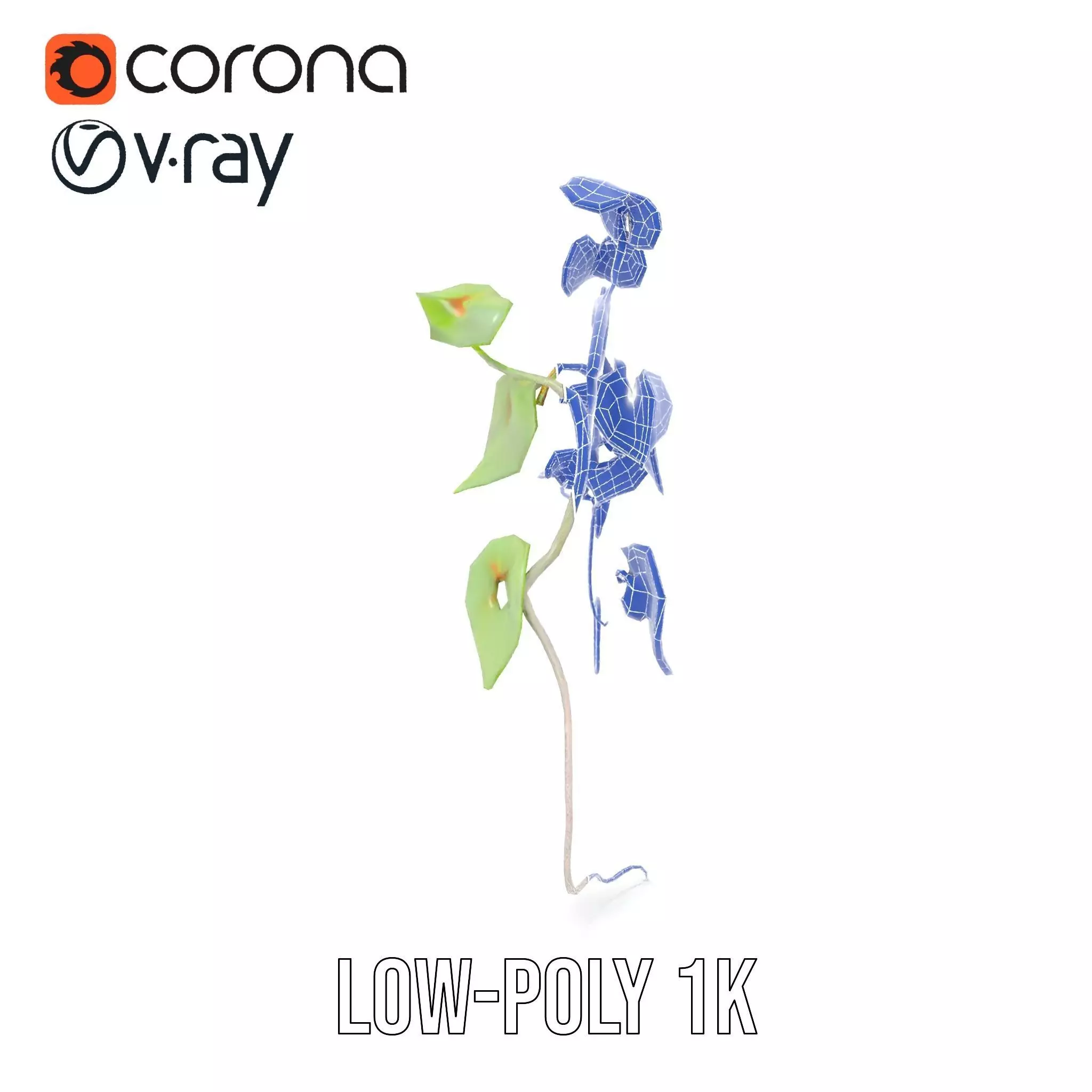 Lush Vine Foliage model pack Low-poly 3D model_30