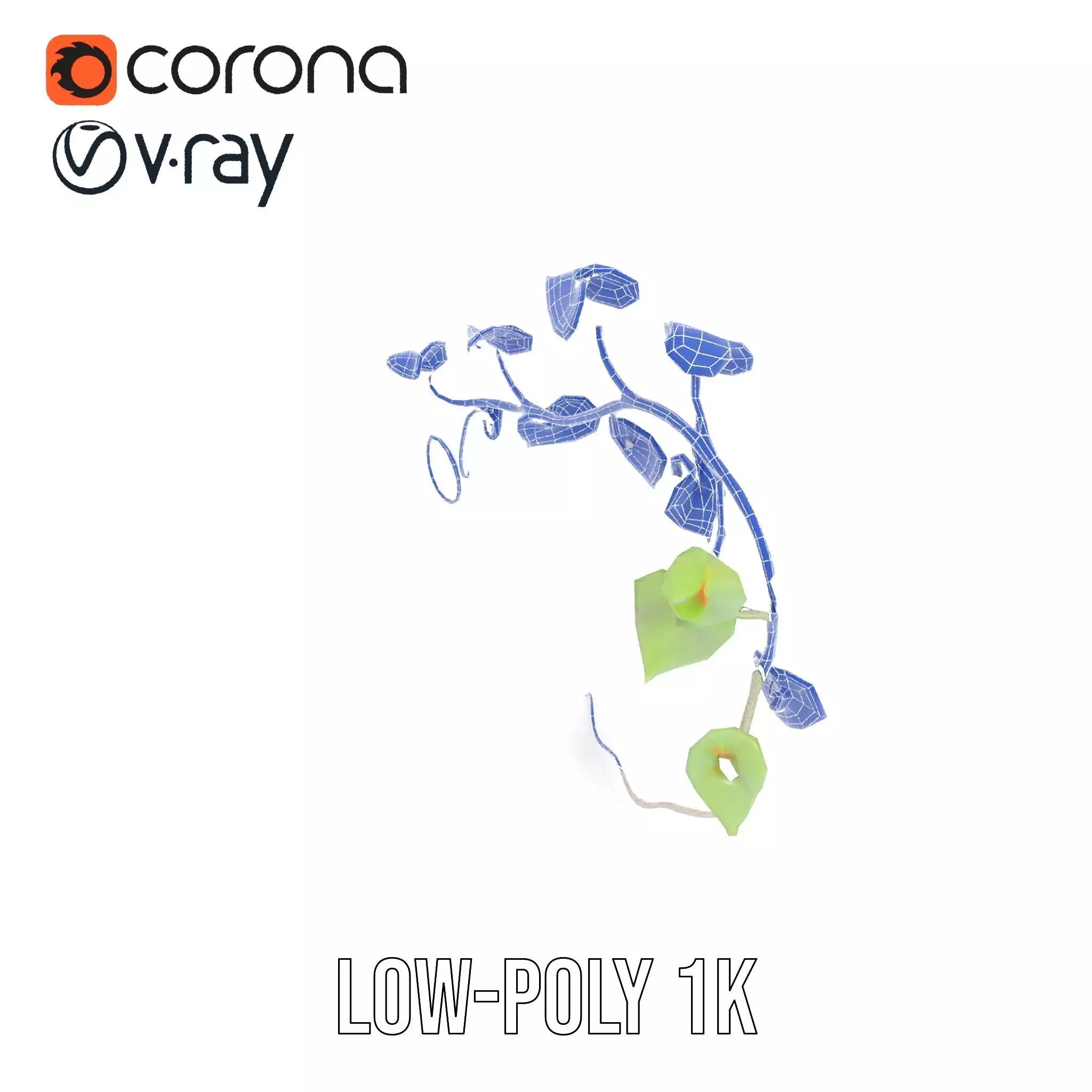 Lush Vine Foliage model pack Low-poly 3D model_19