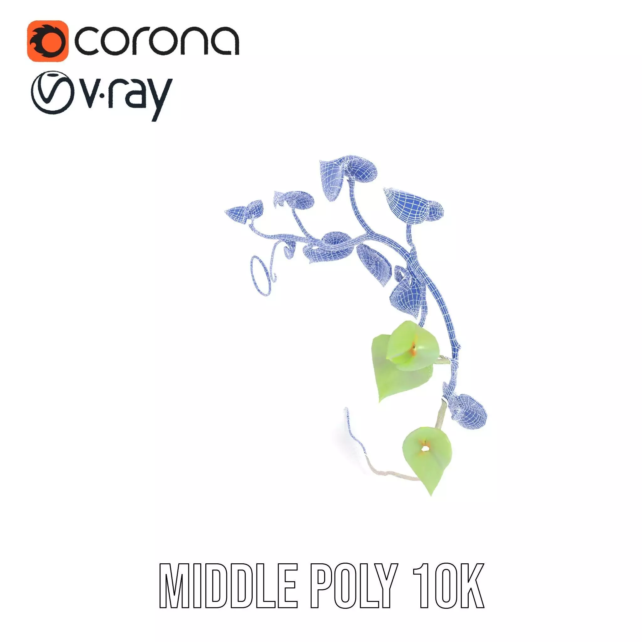 Lush Vine Foliage model pack Low-poly 3D model_29