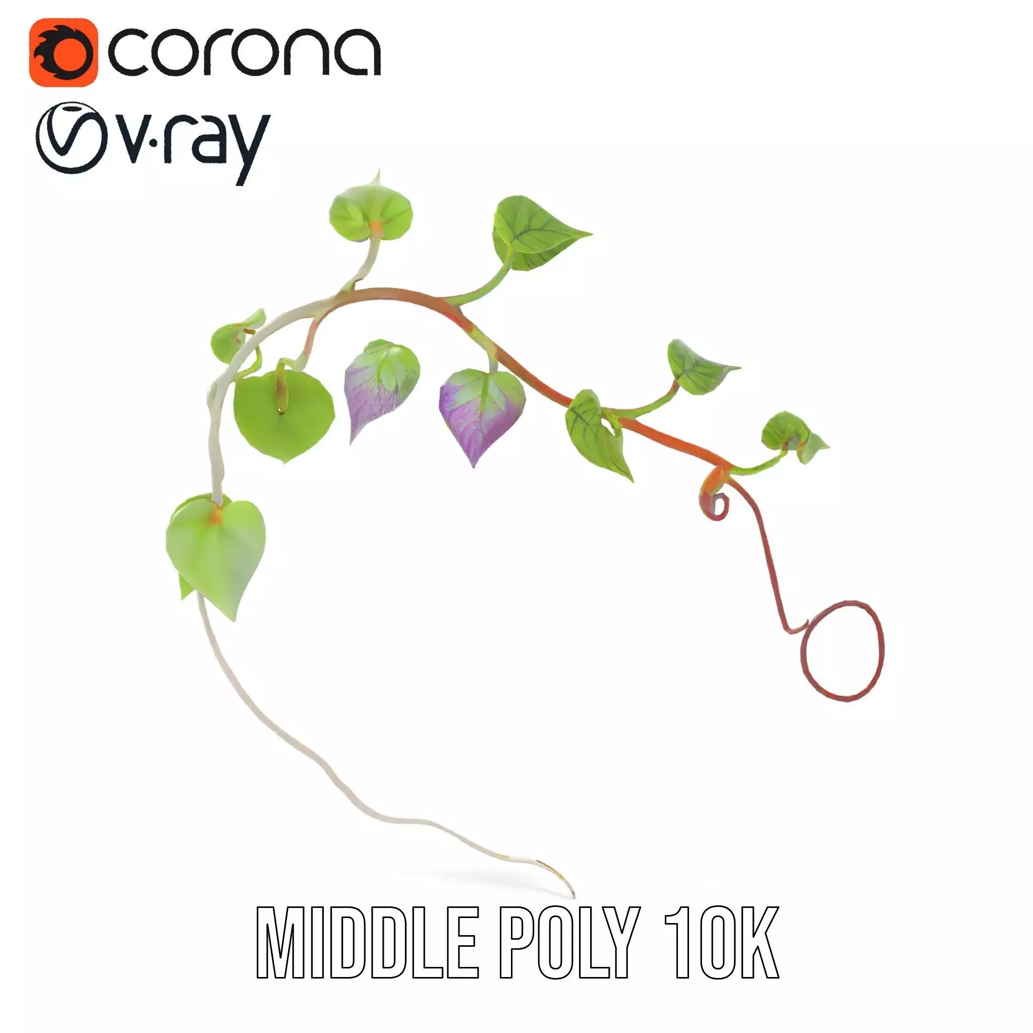 Lush Vine Foliage model pack Low-poly 3D model_11