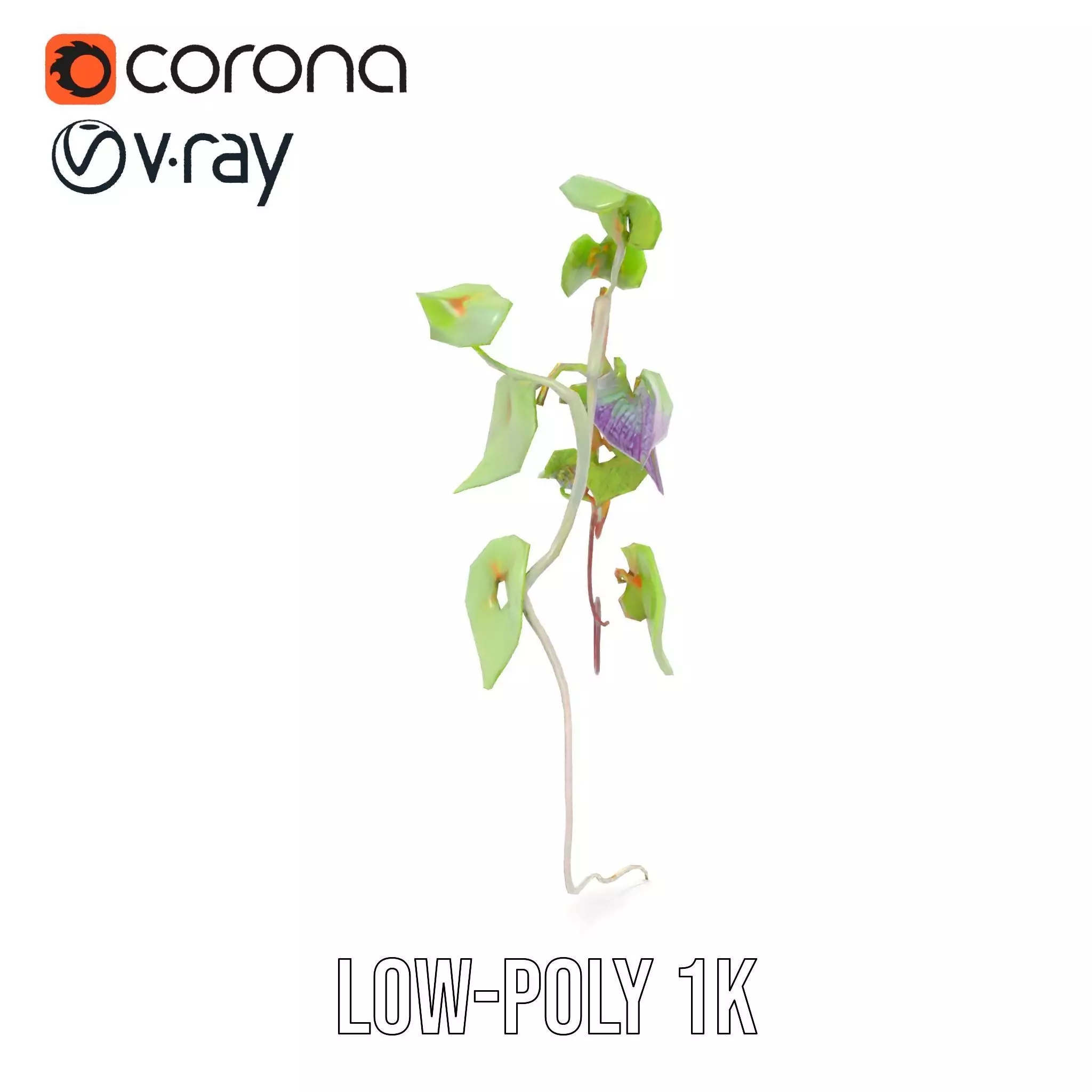 Lush Vine Foliage model pack Low-poly 3D model_9