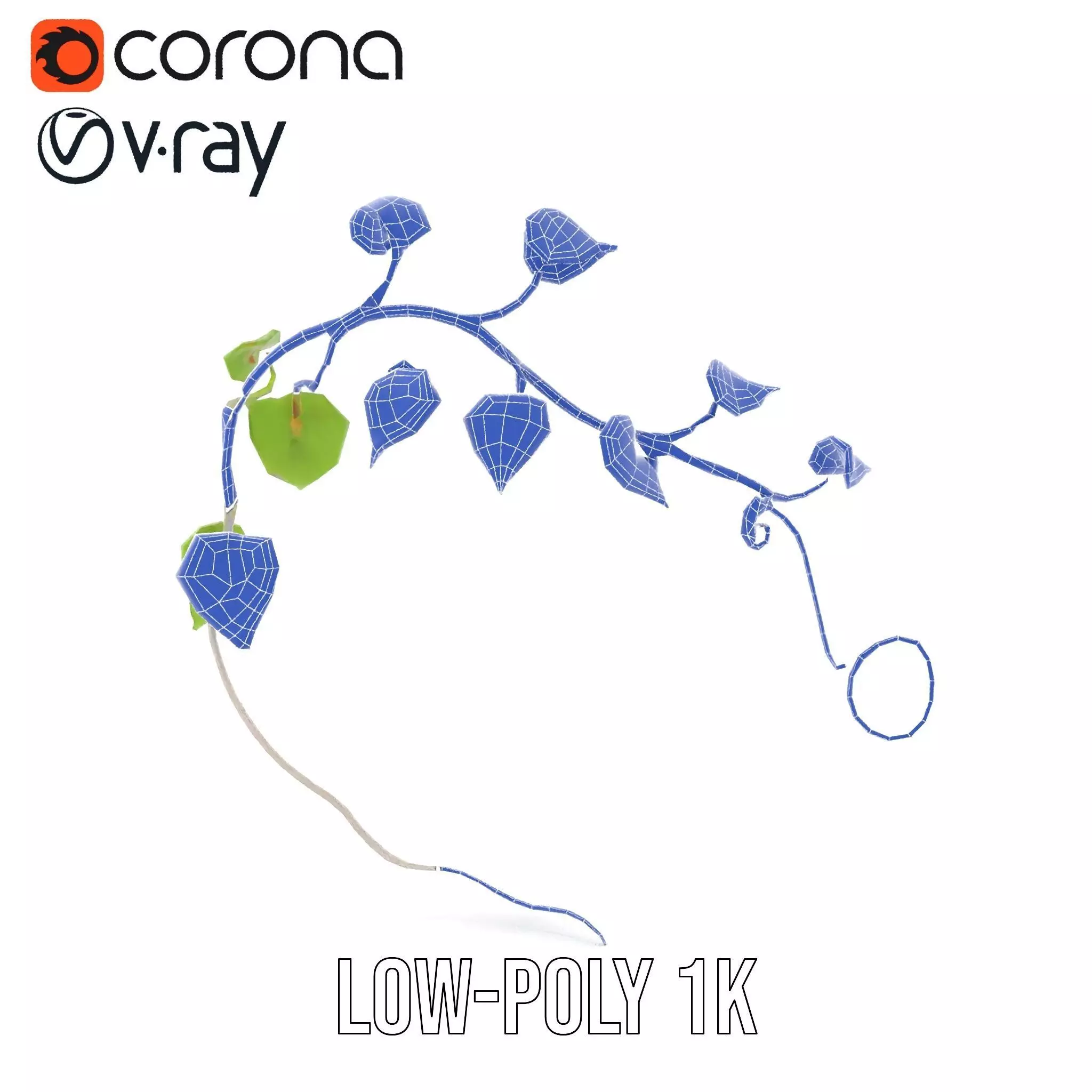 Lush Vine Foliage model pack Low-poly 3D model_22