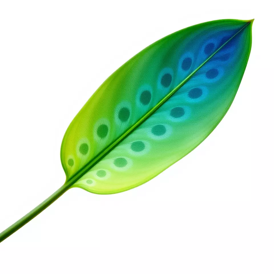 Tropical Leaf Gradient model pack Low-poly 3D model_2