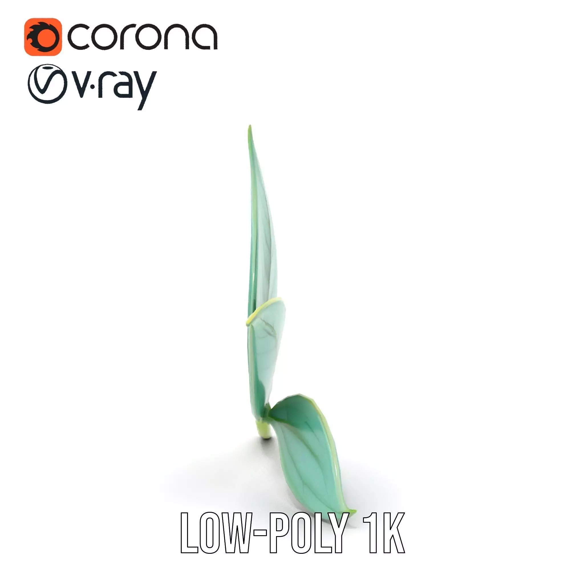 Elegant Leaf model pack Low-poly 3D model_12