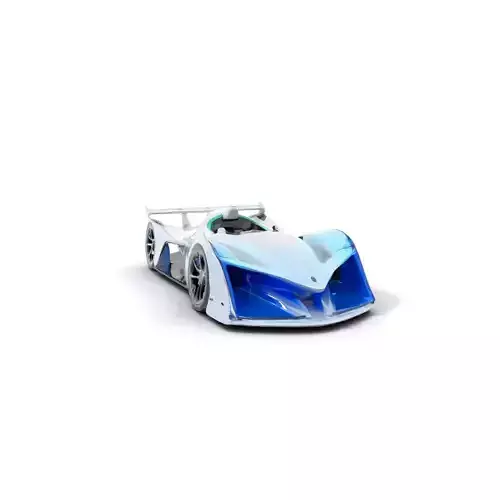 Futuristic White Racer model pack Low-poly 3D model