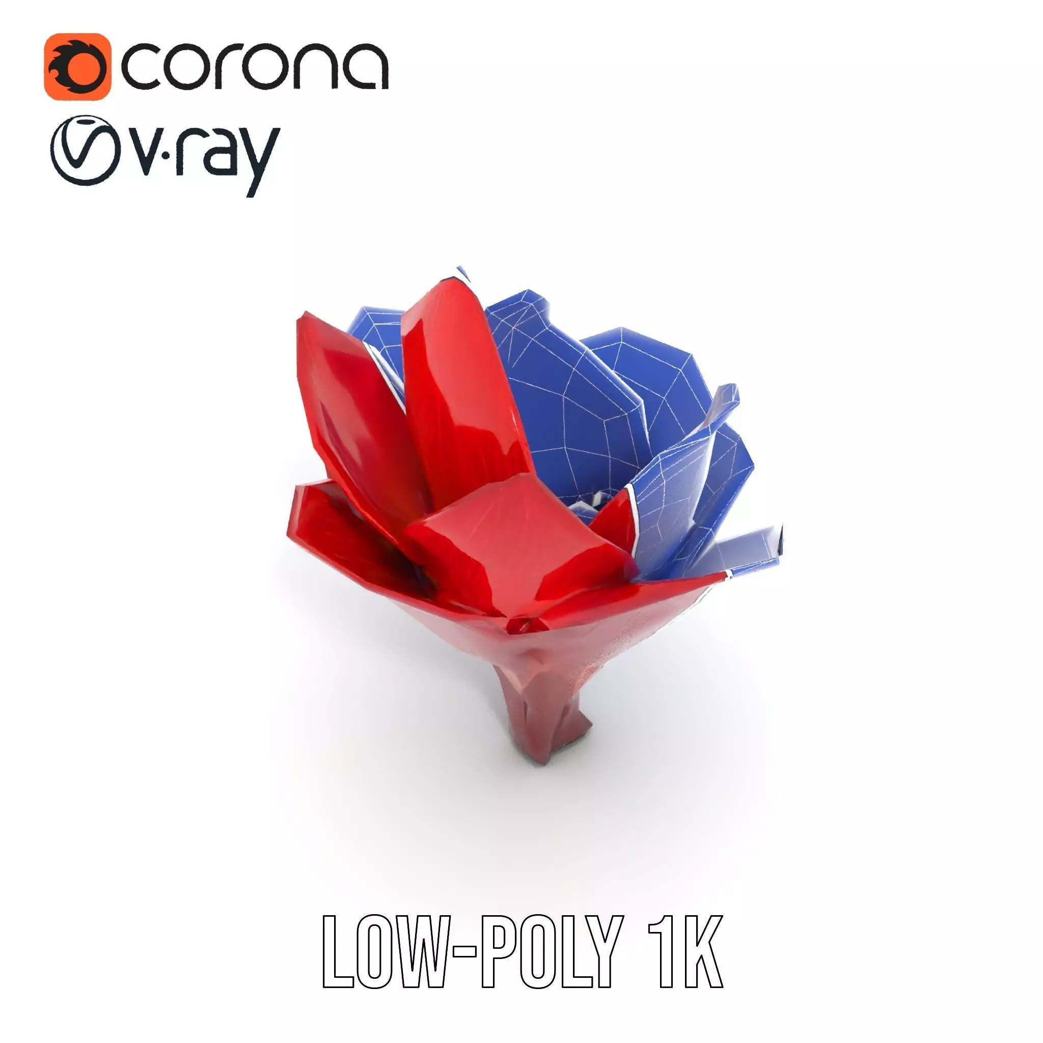 Radiant Lotus Flower model pack Low-poly 3D model_12