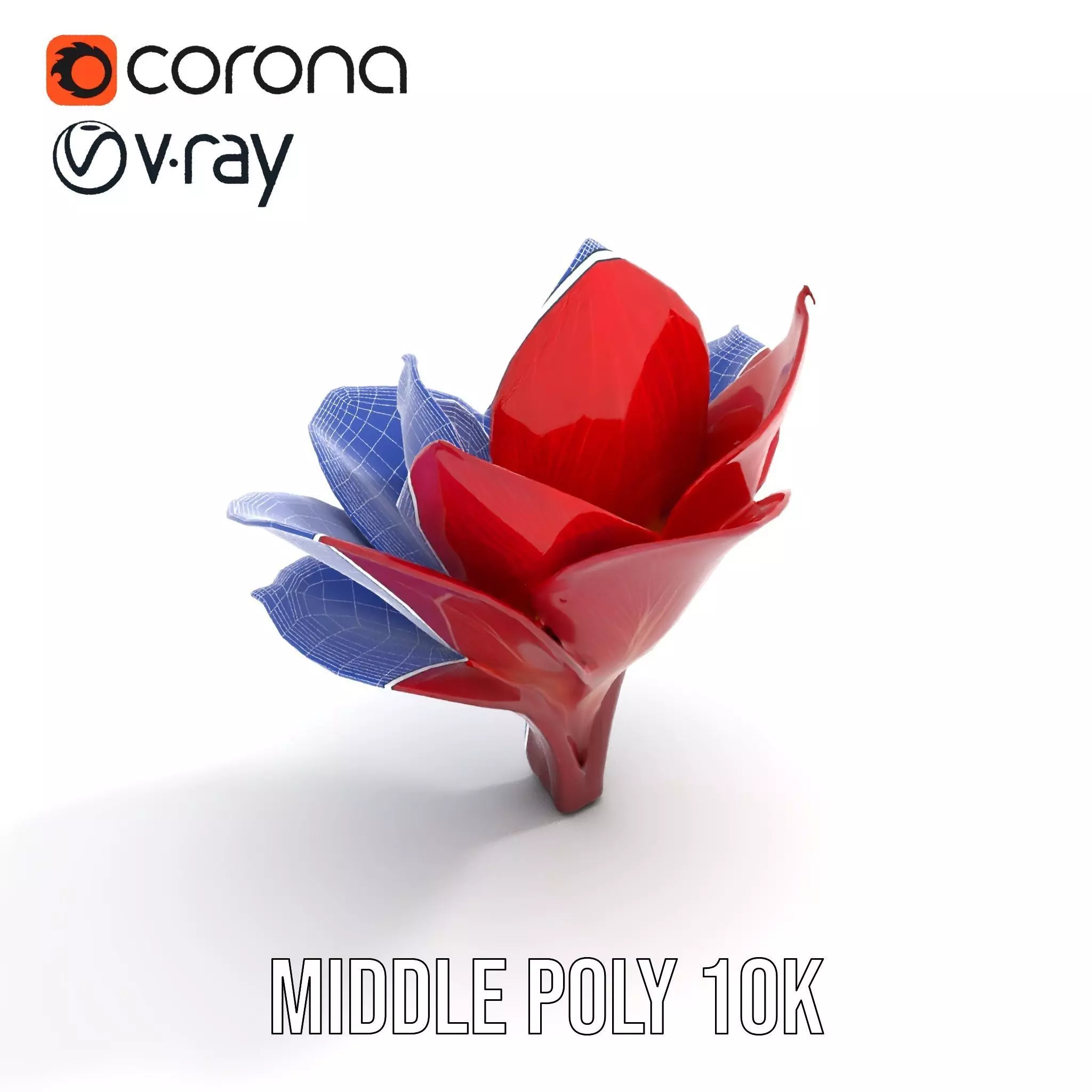Radiant Lotus Flower model pack Low-poly 3D model_13